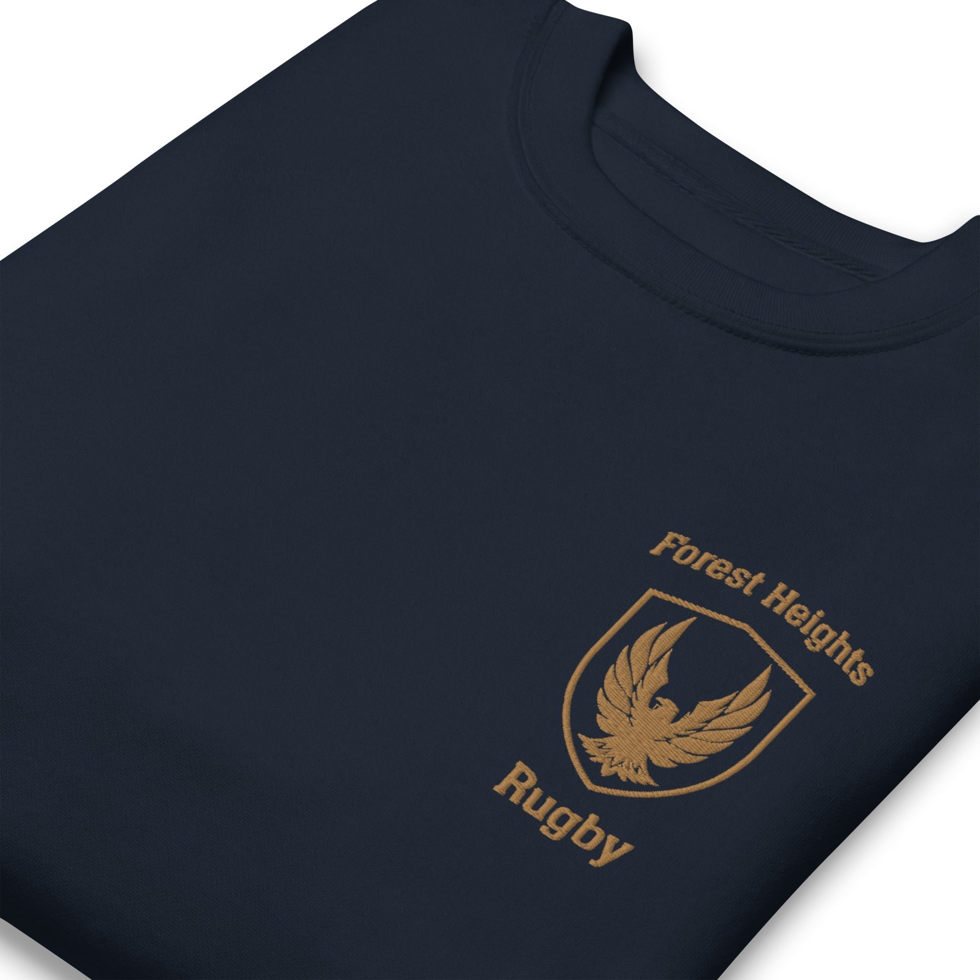 GHFH Rugby Embroidered Crewneck Sweatshirt - Men's Casual Pullover for Sports & Streetwear | Perfect for Game Day, Training, and Everyday Wear