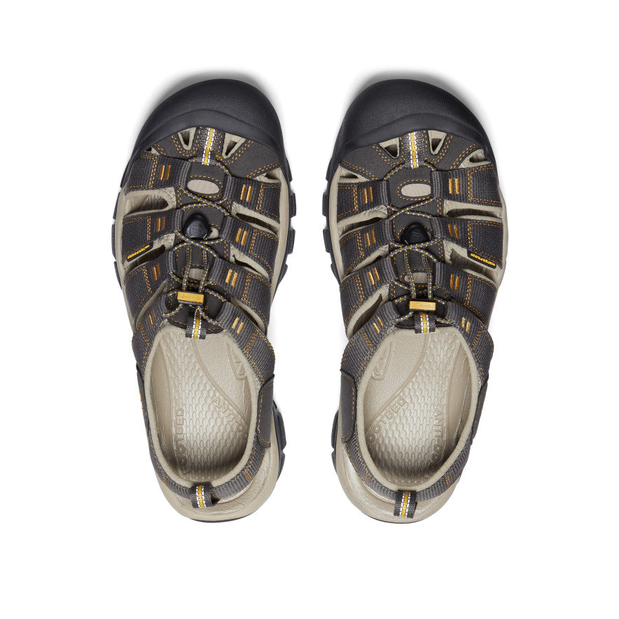 Men's Newport H2 Sandal - Lightweight Waterproof Hiking Sandals for Men, Comfortable Outdoor Adventure Shoes (Raven/Aluminum) - Perfect for Beach, Camping, and Travel