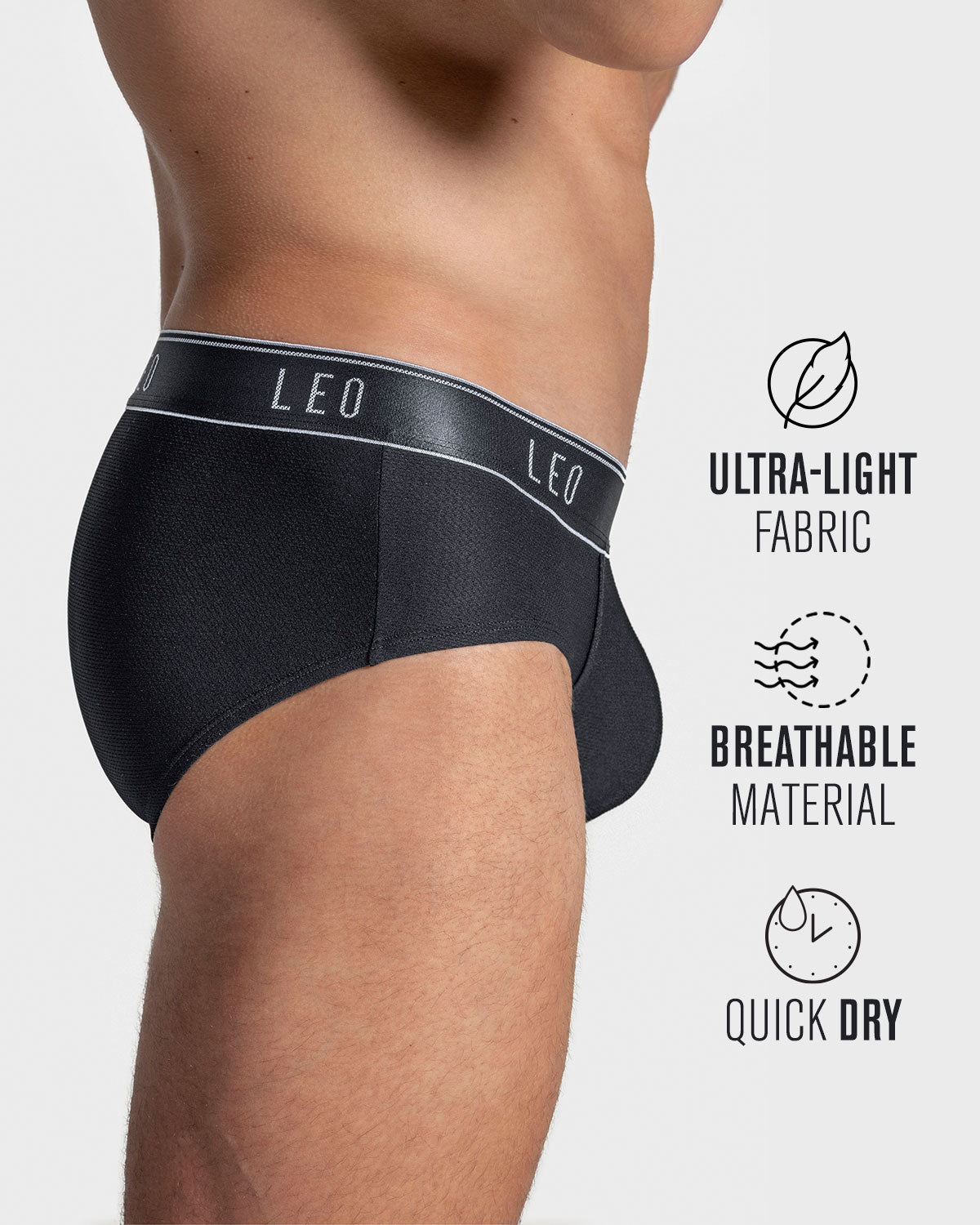 Ultra Light Men's Briefs with Ergonomic Pouch Support - Comfortable Underwear for Active Lifestyle, Gym & Everyday Wear