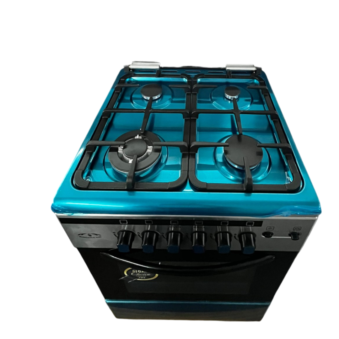 4 Burner Gas Grill - Outdoor BBQ Grill for Backyard, Camping & Picnics - Stainless Steel Propane Grill with Side Shelves & Wheels - Perfect for Patio, Tailgating & Family Gatherings