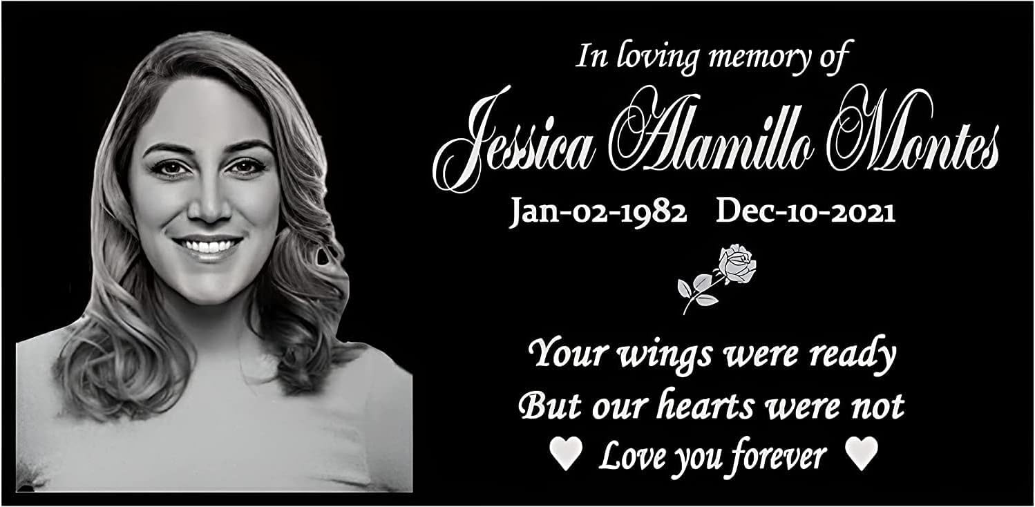 Personalized Black Granite Memorial Stone - 20x10 Inch (50x25cm) Engraved Garden Memorial for Loved Ones & Pets - Thoughtful Sympathy Gift for Loss of Family, Dog or Cat - Perfect for Backyard Memorials, Cemeteries & Pet Graves