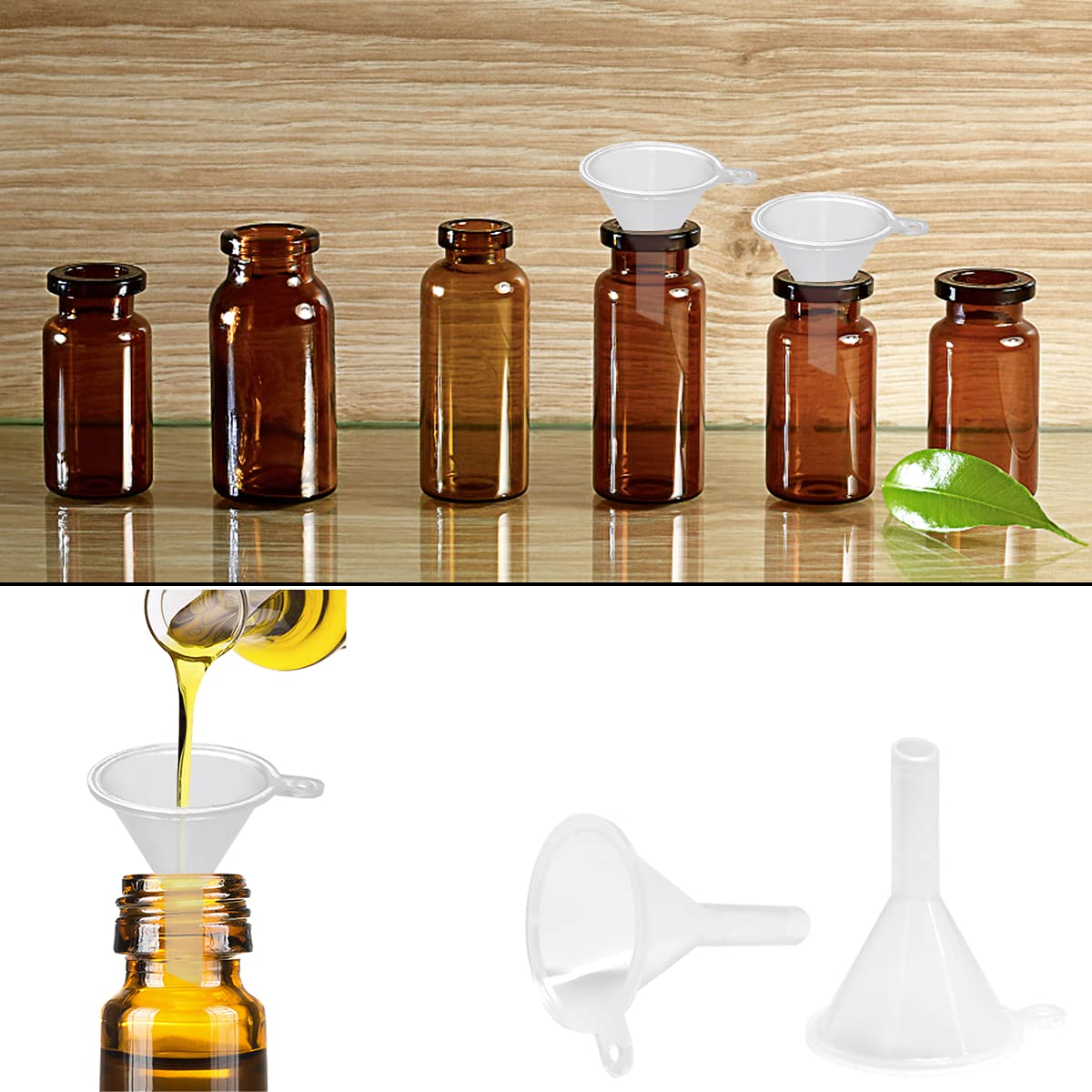 30 Pcs Small Mini Clear Plastic Funnels - Perfect for Lab Bottles, Essential Oils, Perfumes, Spices, Sand Art & Powder - Ideal for DIY Crafts, Science Experiments & Kitchen Use