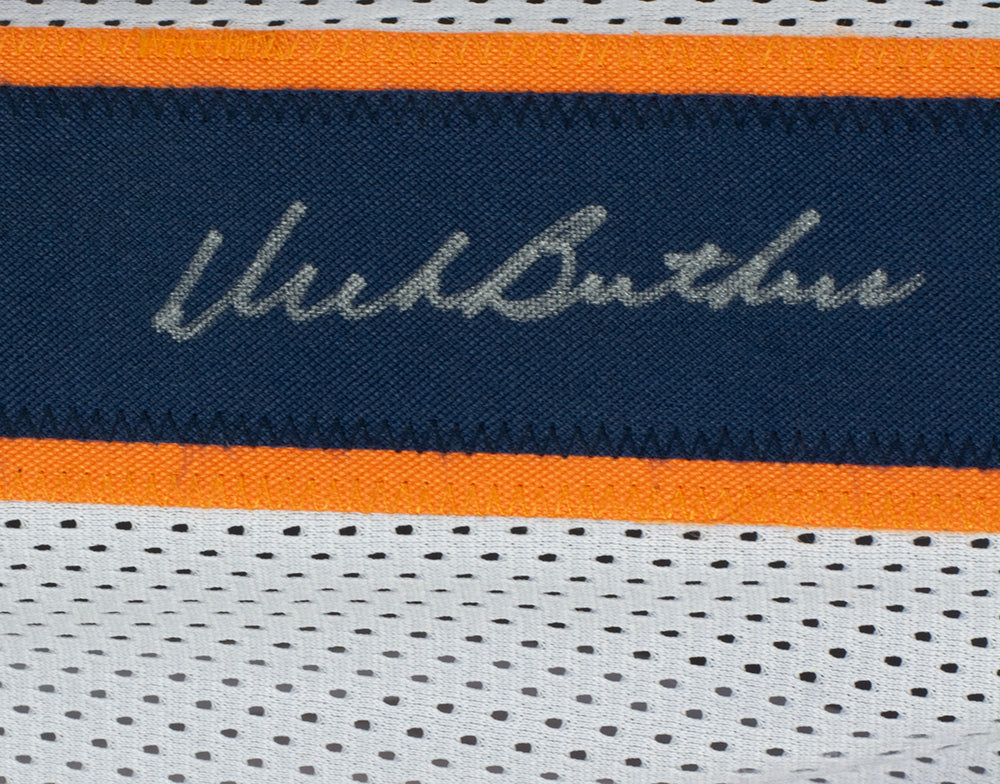 Dick Butkus Autographed White Pro Style Football Jersey - JSA Certified - Perfect for Collectors, Fans, and Sports Memorabilia Displays