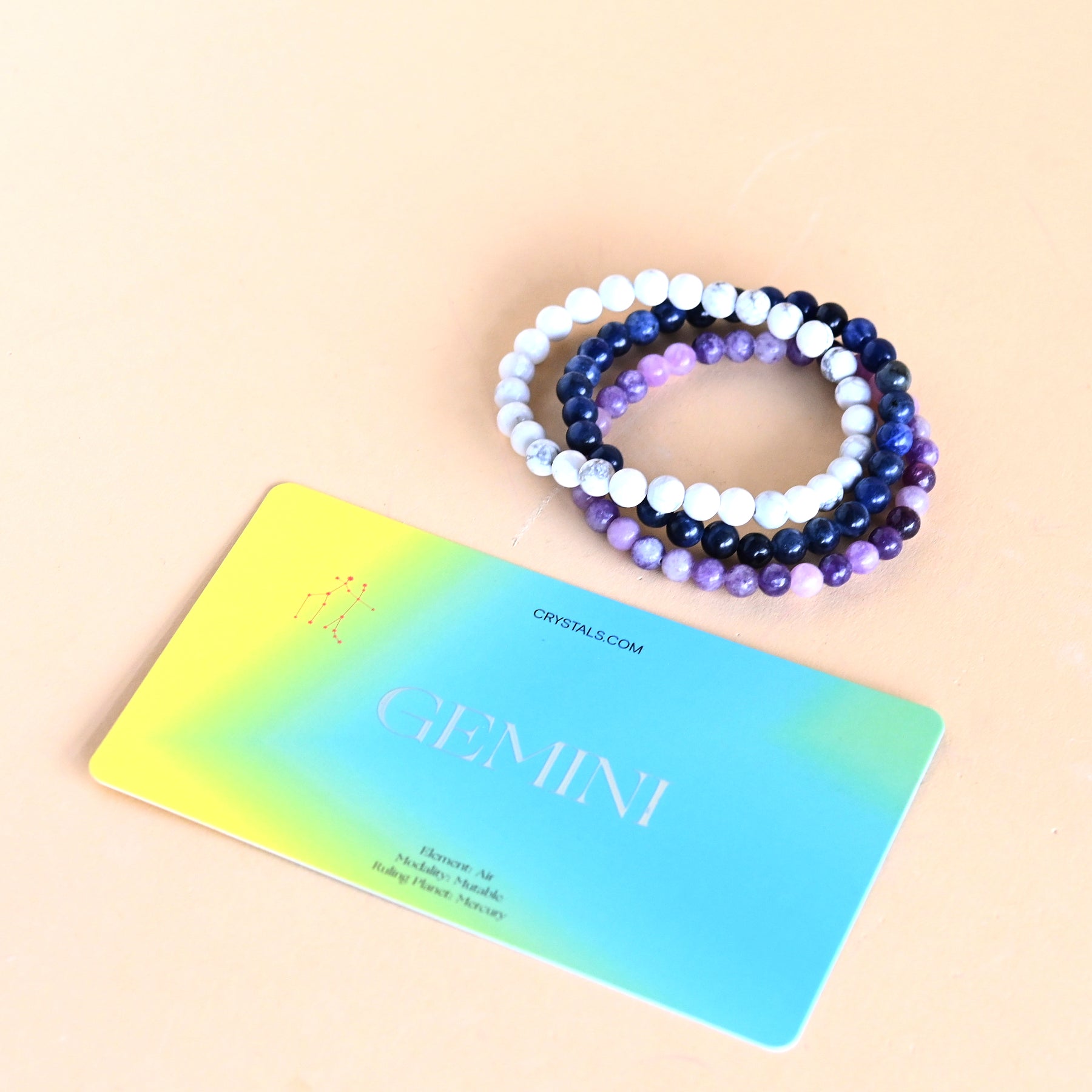 Gemini Bracelet Trio Set - Elegant Adjustable Zodiac Jewelry for Women - Perfect for Daily Wear, Gifts & Special Occasions