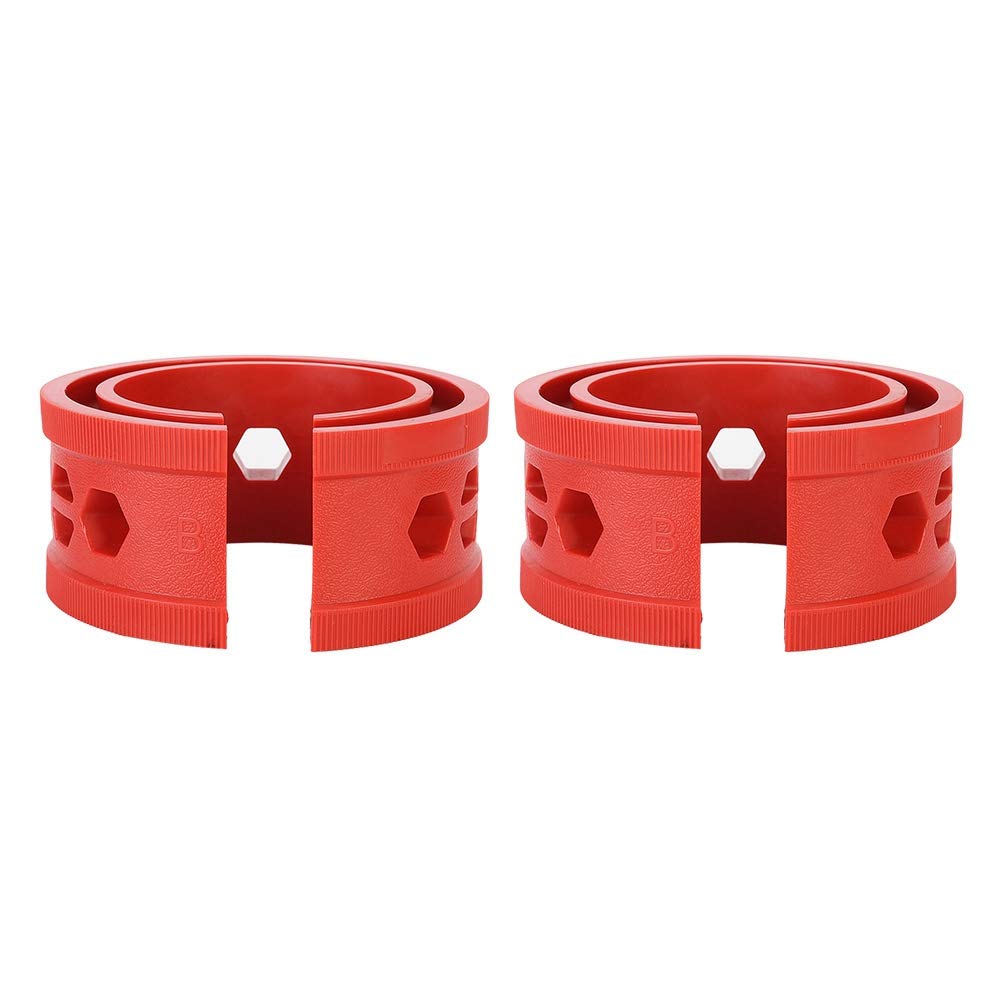 KIMISS 2-Piece SEBS Red Car Shock Absorber Struts - Durable Damper Glue Buffer Springs for Auto Suspension Repair & Maintenance | Perfect for DIY Car Shock Replacement & Vehicle Upgrades