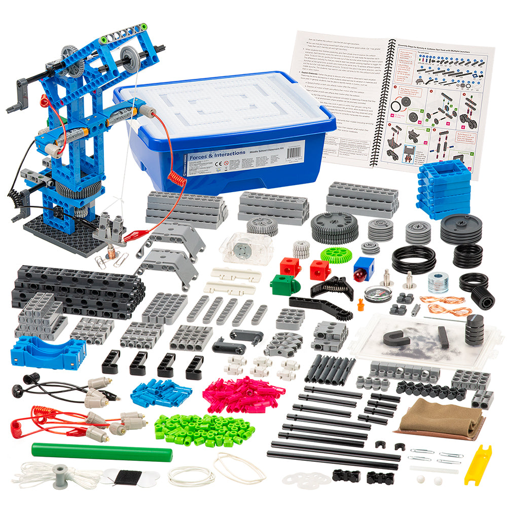 Middle School Physics Classroom Kit - Forces & Interactions Science Experiment Set for Kids | Hands-On STEM Learning Tools for Classroom & Homeschool Education