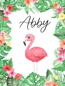 Flamingo Tropical Floral