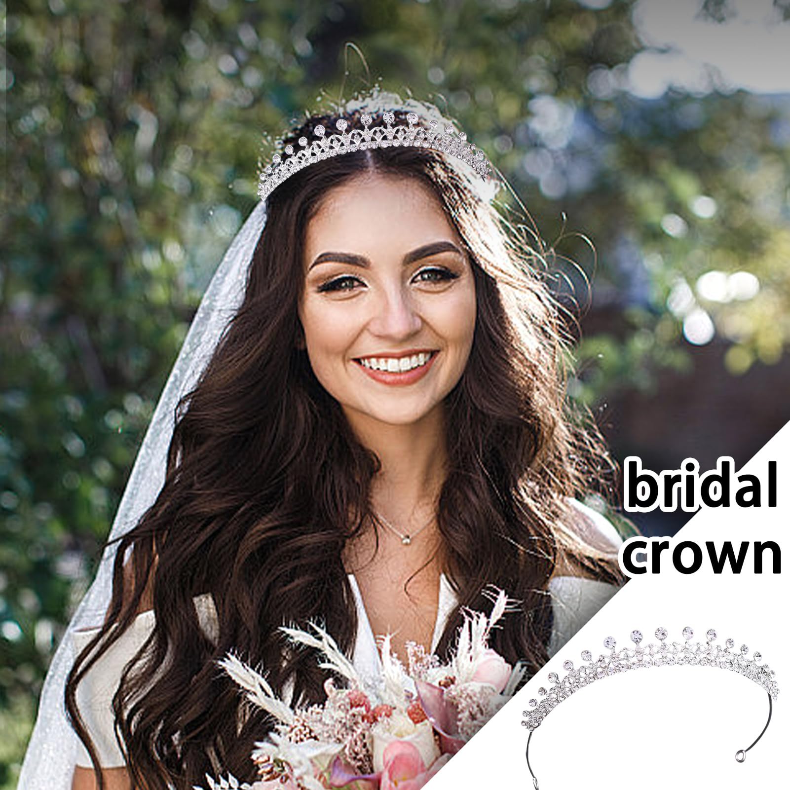 FASSME Golden Bridal Headpiece - Simple Wedding Tiara & Performance Hair Accessories for Halloween, Birthday, Anniversary | Elegant Headwear for Brides, Dancers & Special Occasions
