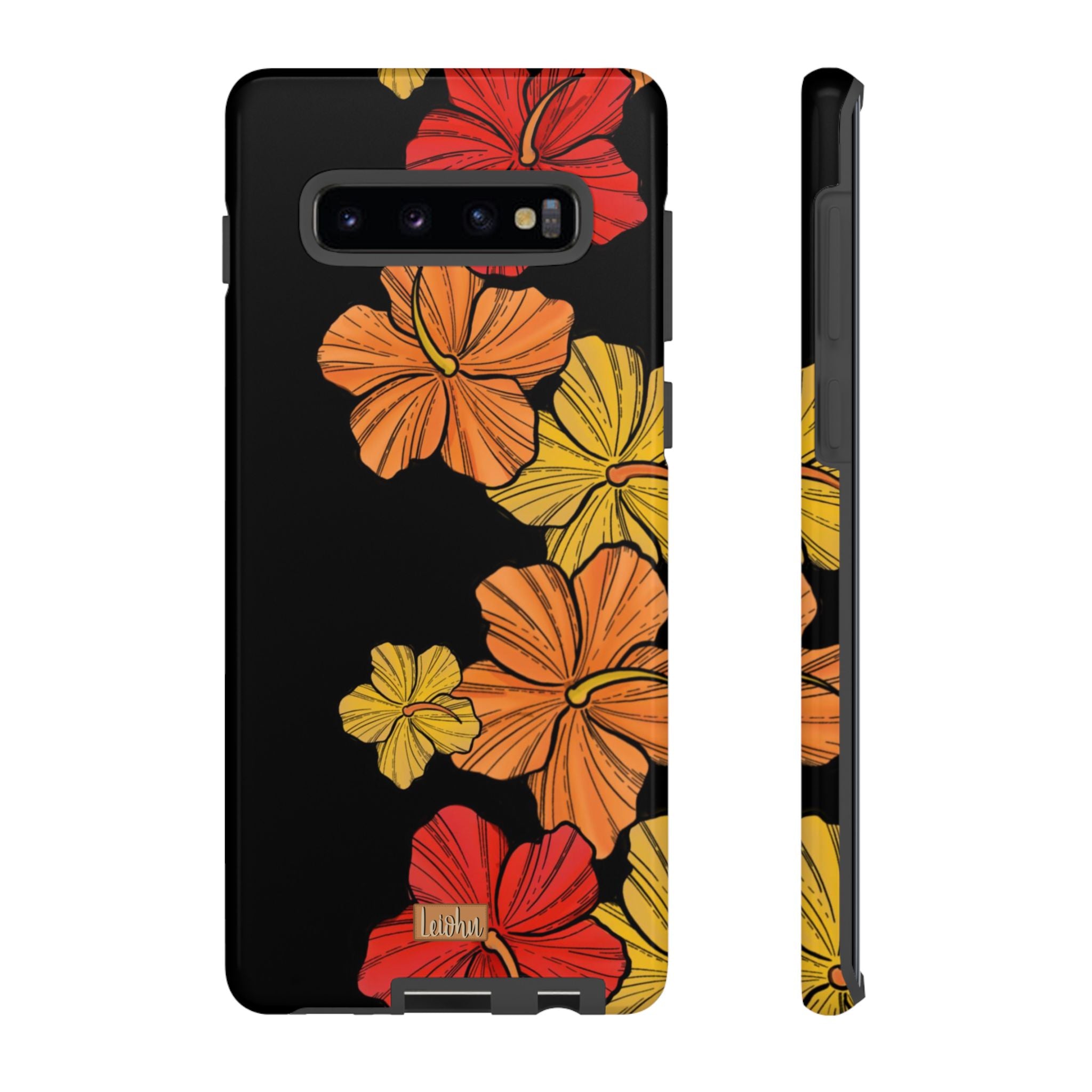 Vintage Hibiscus Pattern Samsung Galaxy Phone Case - Stylish Protective Cover for Galaxy S21/S20/S10/Note 20 - Perfect for Everyday Use, Travel & Gifting