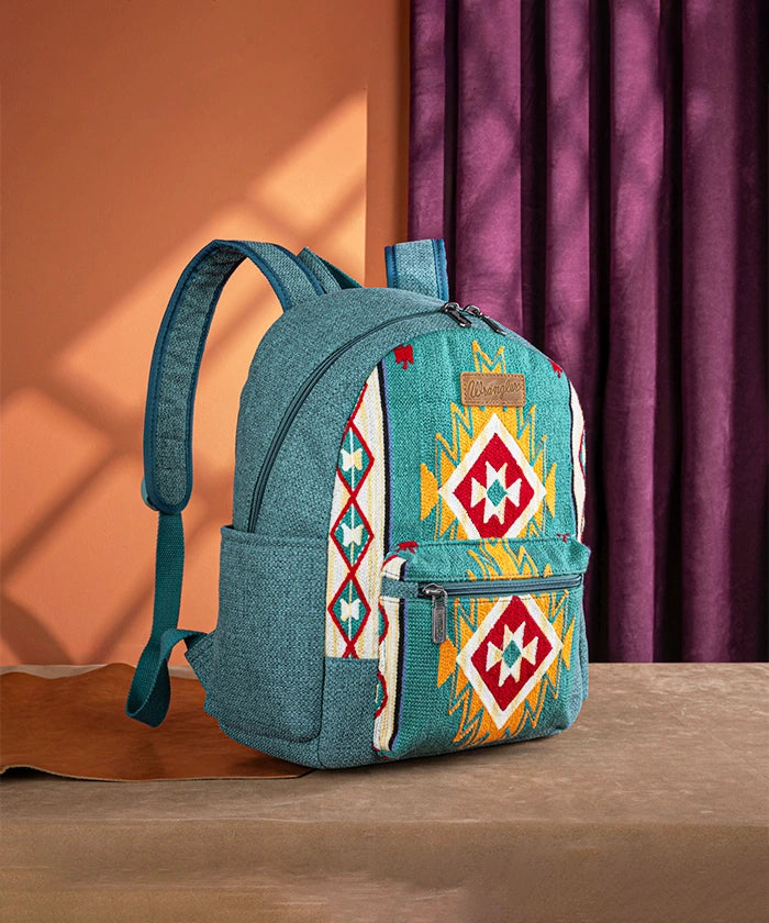 Wrangler Aztec Navajo Print Concealed Carry Backpack for Men & Women - Stylish Tactical Daypack for Hiking, Travel & Everyday Use