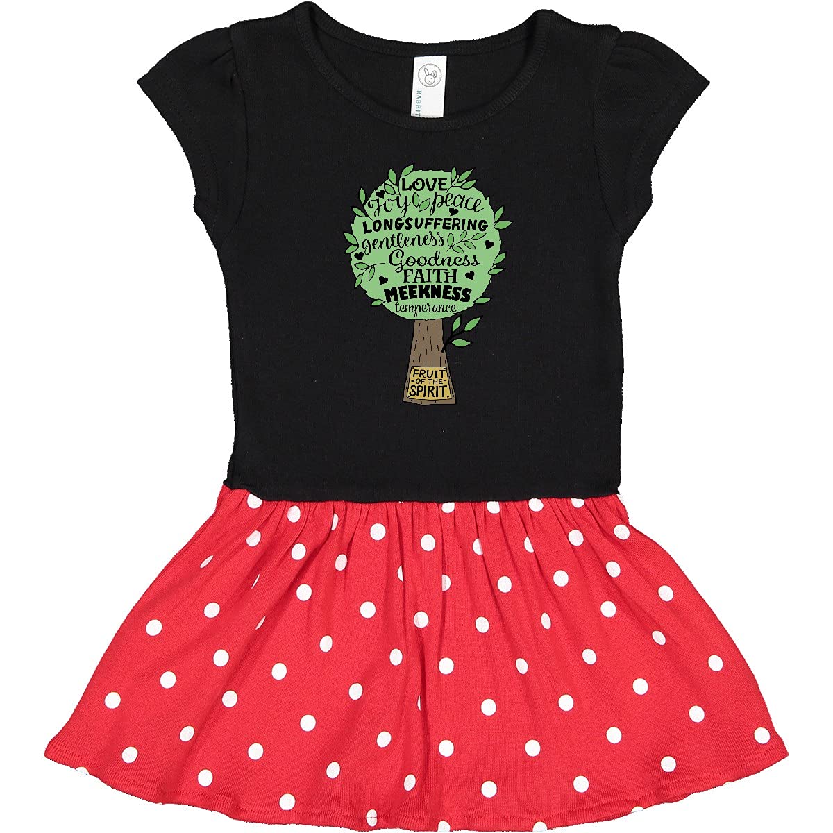 Inktastic Fruit of The Spirit Bible Quote Infant Dress - Christian Baby Outfit for Church, Baptism & Family Gatherings
