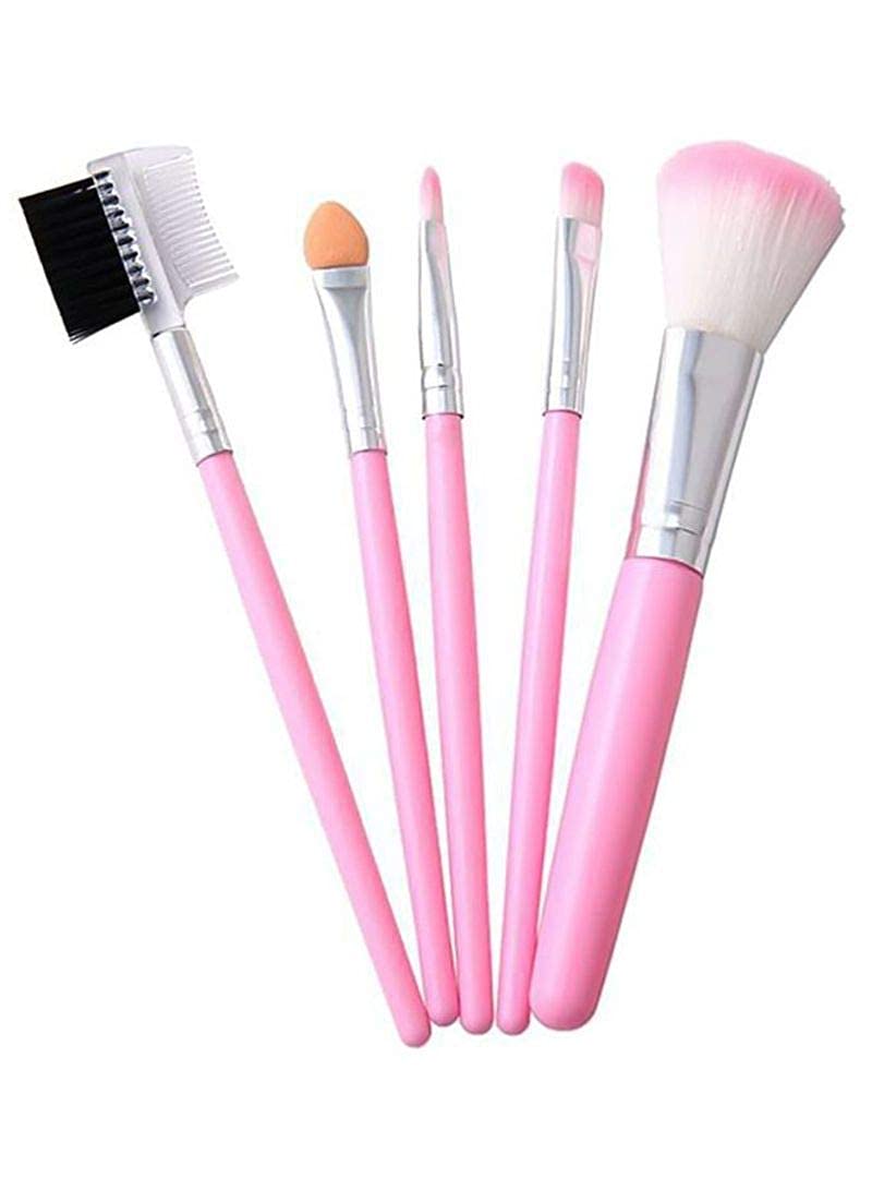 WTHUDA TYA Mini 5024 Makeup Kit - 5 Pink Makeup Brushes, 6-in-1 Makeup Sponges, 3-in-1 Eyeliner, Mascara & Eyebrow Pencil (15-Piece Set) | Perfect for Travel, Professional Makeup Artists & Everyday Beauty Routine