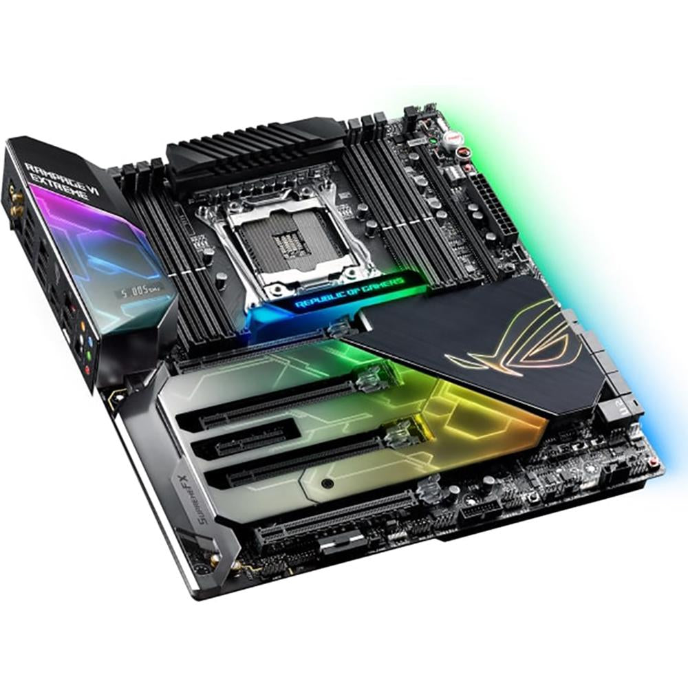 ASUS X299 ROG Rampage VI Extreme EATX Motherboard - LGA2066, DDR4, M.2, U.2, WiGig WiFi, USB 3.1, Aura Sync RGB - Perfect for High-End Gaming PCs & Workstations