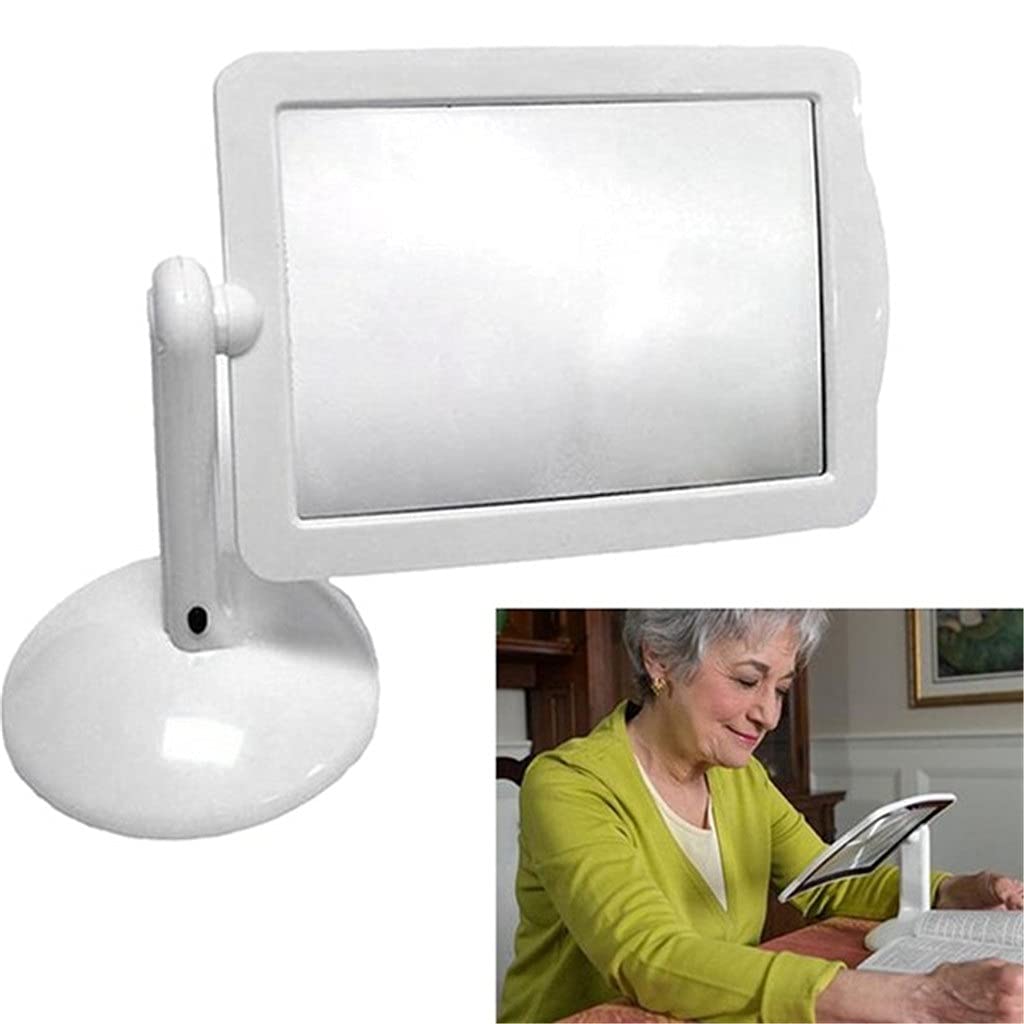 QHYXT Brighter LED Screen Magnifier - Hands-Free Reading Viewer with 3X Magnification, Portable Magnifying Glass for Books, Newspapers & Small Print - Perfect Gift for Seniors & Parents (Ideal for Reading, Crafts & Hobbies)