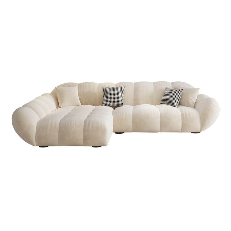 L-Shaped Left-Facing Reclining Sofa with Concealed Support for 5/4/3 Seater - Perfect for Living Room, Home Theater & Family Gatherings