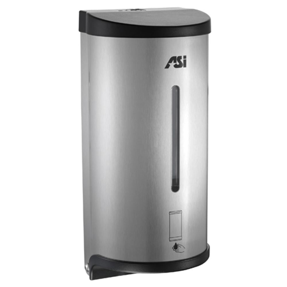 Automatic Soap and Hand Sanitizer Dispenser - 30 oz Touchless Gel Dispenser for Bathroom, Kitchen & Office - Wall Mounted Satin Finish - ASI 0362