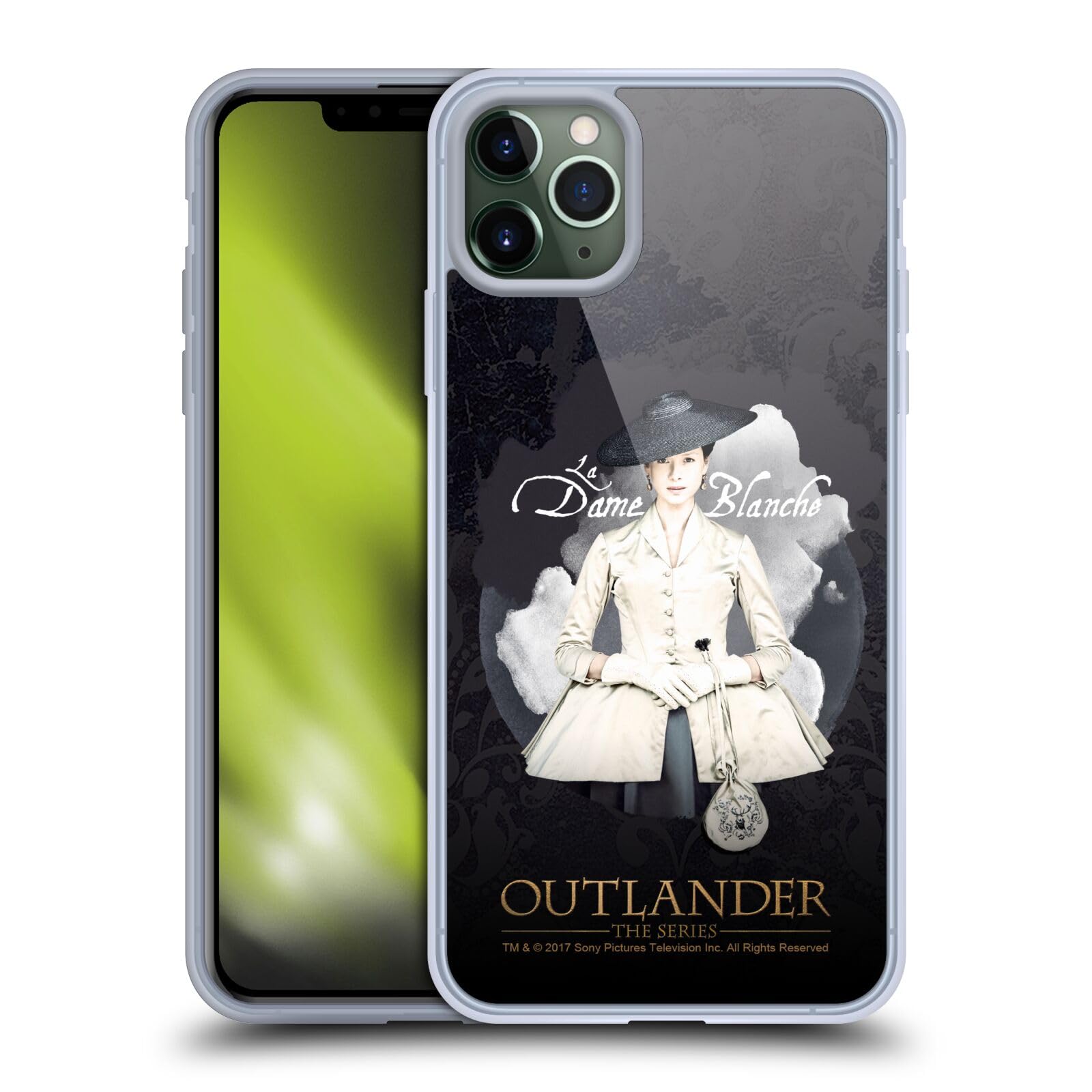 Officially Licensed Outlander La Dame Blanche Portraits Soft Gel Case for Apple iPhone 11 Pro Max - Durable Protective Phone Cover with Unique TV Show Design - Perfect for Fans, Daily Use & Gift Giving