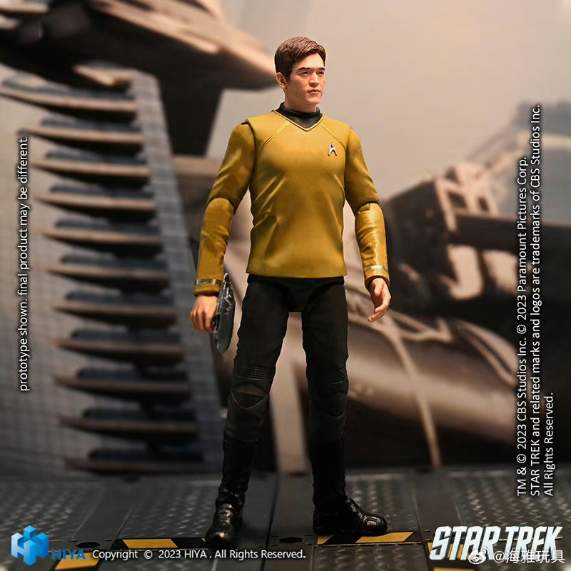1/18 HIYA 4inch Action Figure Exquisite Mini Series STAR TREK 2009 Sulu - Collectible Movie Character Model for Display & Play - Perfect for Fans, Gift Giving, and Sci-Fi Collectors