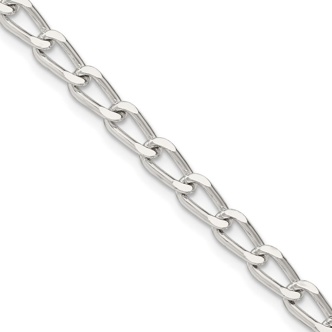 925 Sterling Silver Open Link Chain Necklace for Women & Men - Adjustable Length 16