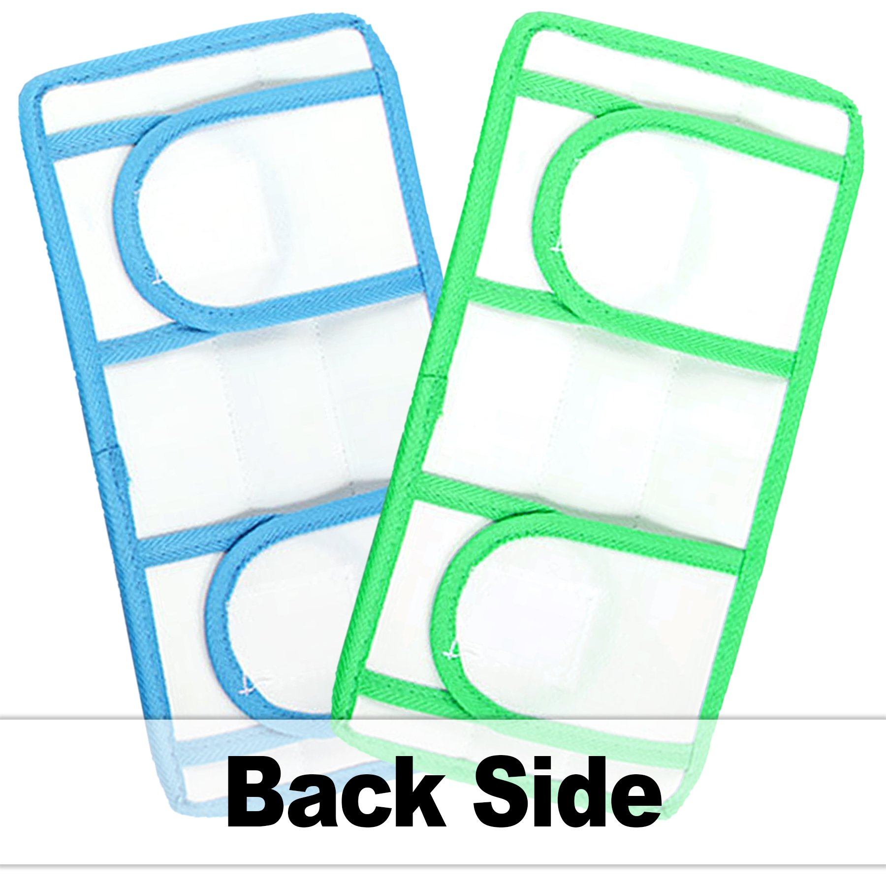 Durable Reusable Mop Pads Set of 2 (Green & Blue) - Washable Microfiber Cleaning Pads for Floors, Hardwood & Tile - Perfect for Daily Cleaning & Pet Hair Removal