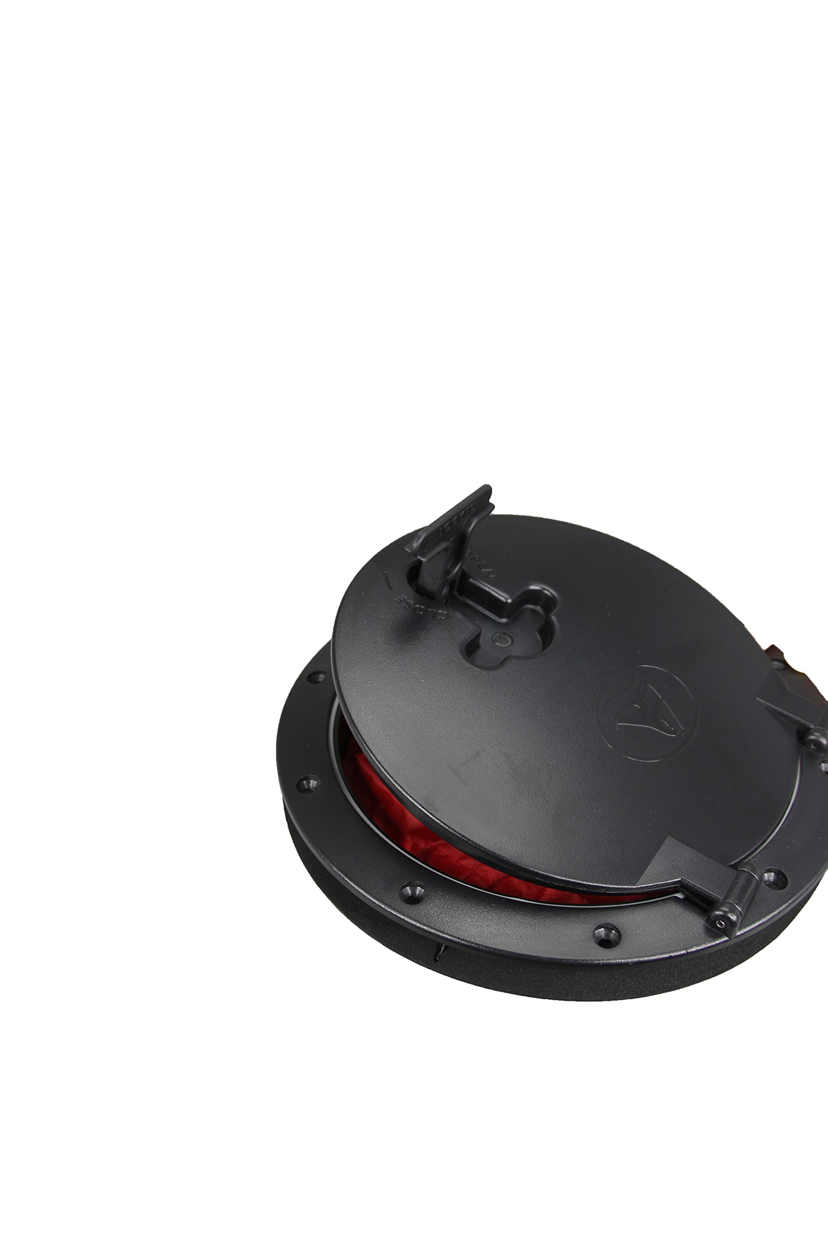 Heavy Duty 8'' Waterproof Black Plastic Deck Plate Hatch Cover for Boats, Kayaks & Canoes - Lockable Storage with Bag - Marine & Fishing Accessories | Ideal for Sailing, Fishing Gear Storage & Waterproof Protection