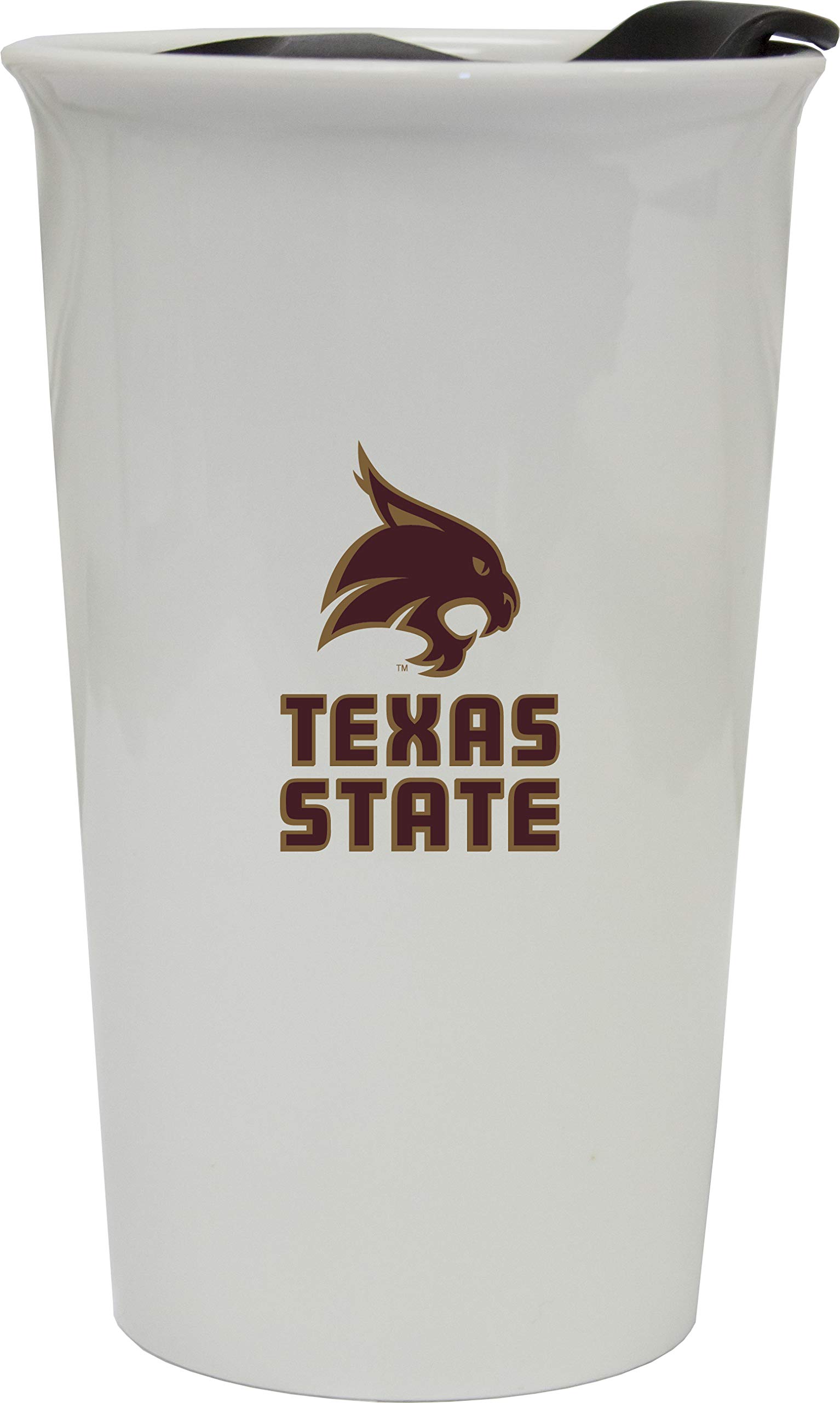 Texas State Bobcats Double Walled Insulated Ceramic Tumbler Set - 2 Pack NCAA Officially Licensed Travel Mugs for Hot & Cold Drinks - Perfect for Game Day, Office, and Outdoor Adventures