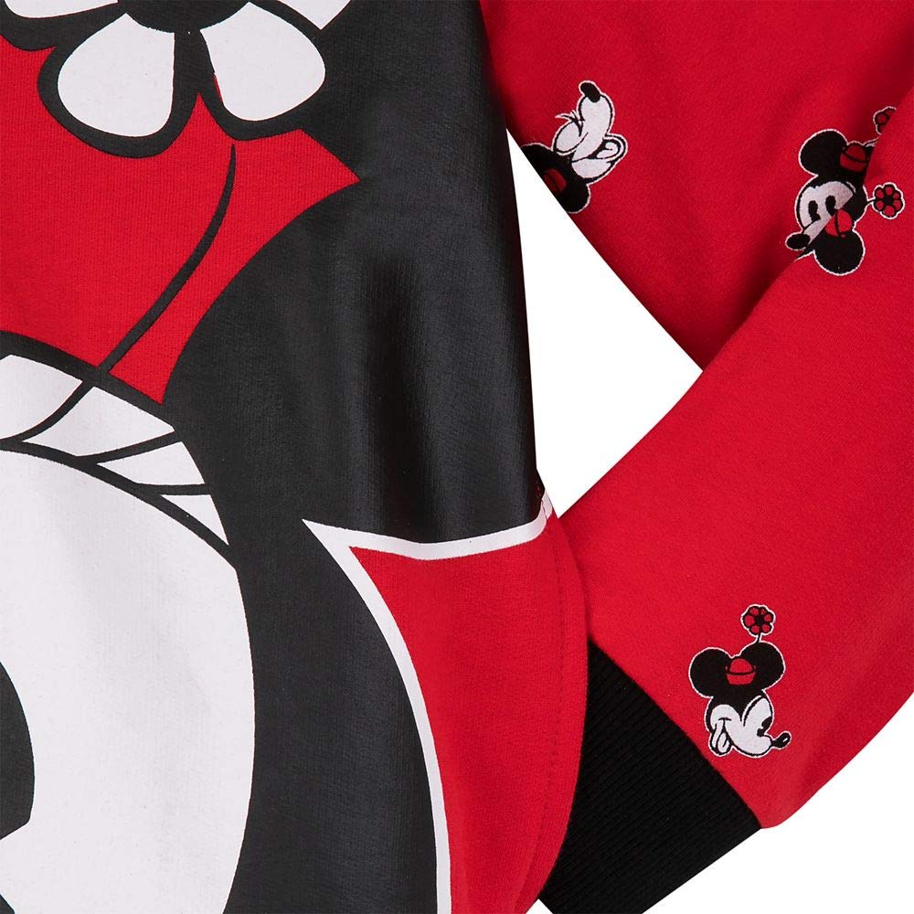 Disney Minnie Mouse Kids Zip-Up Hoodie - Soft Fleece Pullover with Ears, Pink & White Striped (Toddler & Youth Sizes) - Perfect for School, Playdates & Disney Trips