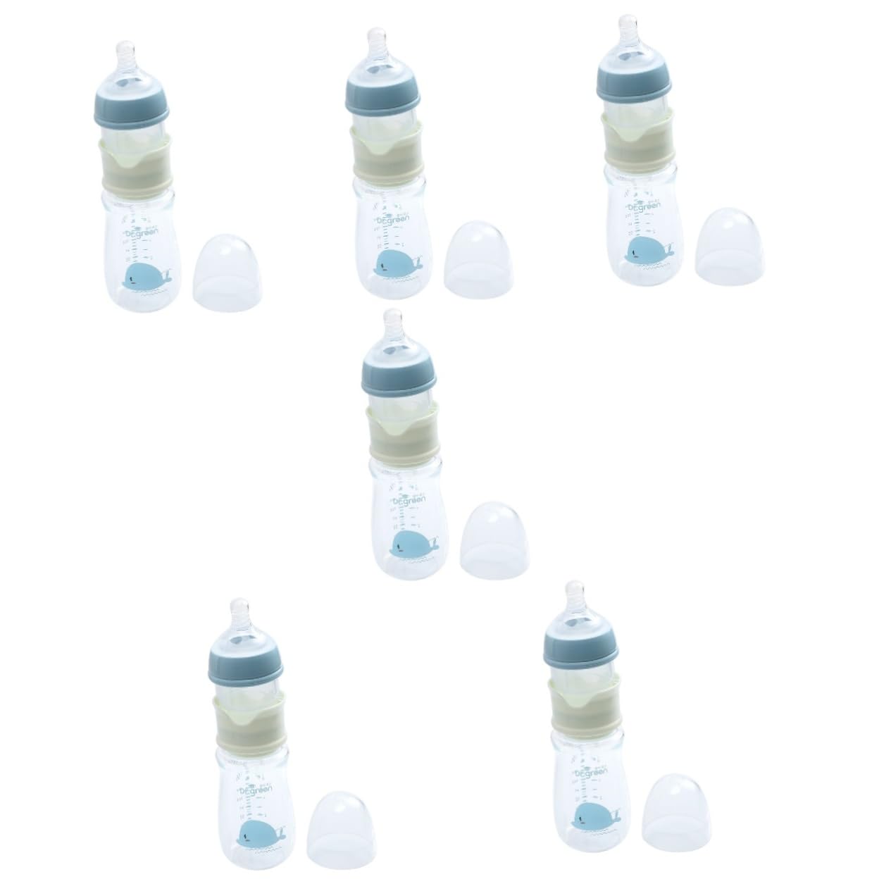 Totority 6-Pack Anti-Colic Baby Bottles with Pacifier - BPA-Free Toddler Milk Bottles for Newborns & Infants - Perfect for Travel, Daycare, and Outdoor Feeding