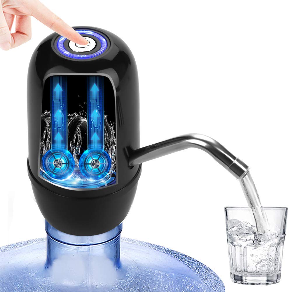 Electric Water Bottle Pump - Automatic Double Dispenser with One-Button Operation for Home, Office & Camping | Portable Drinking Water Solution for Travel, Gym & Outdoor Adventures (2 Pack)