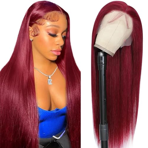 Burgundy 13x6 Straight Wig