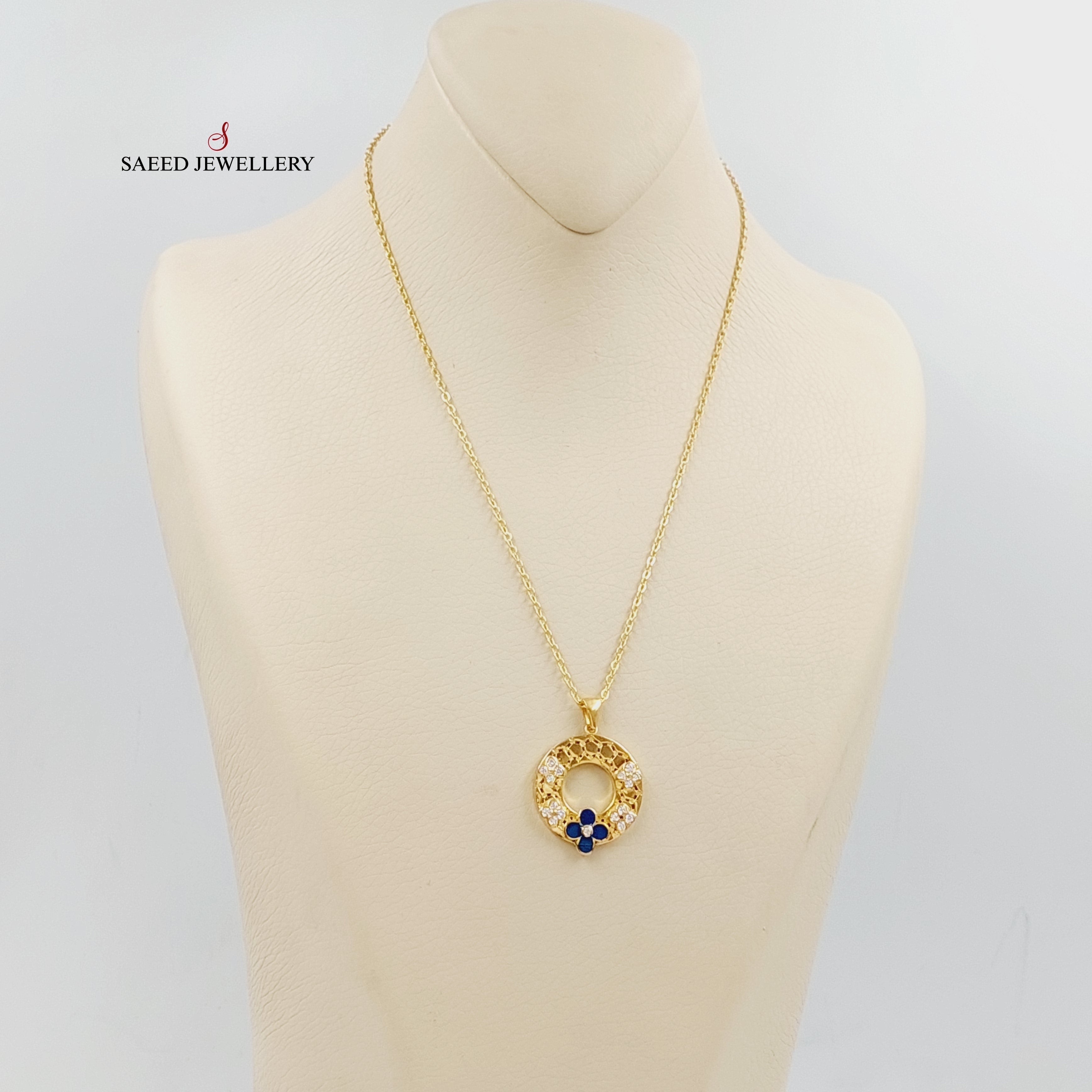 Elegant Enameled & Zircon Studded Rose Necklace - Perfect for Valentine's Day Gifts, Anniversary Presents & Romantic Date Nights