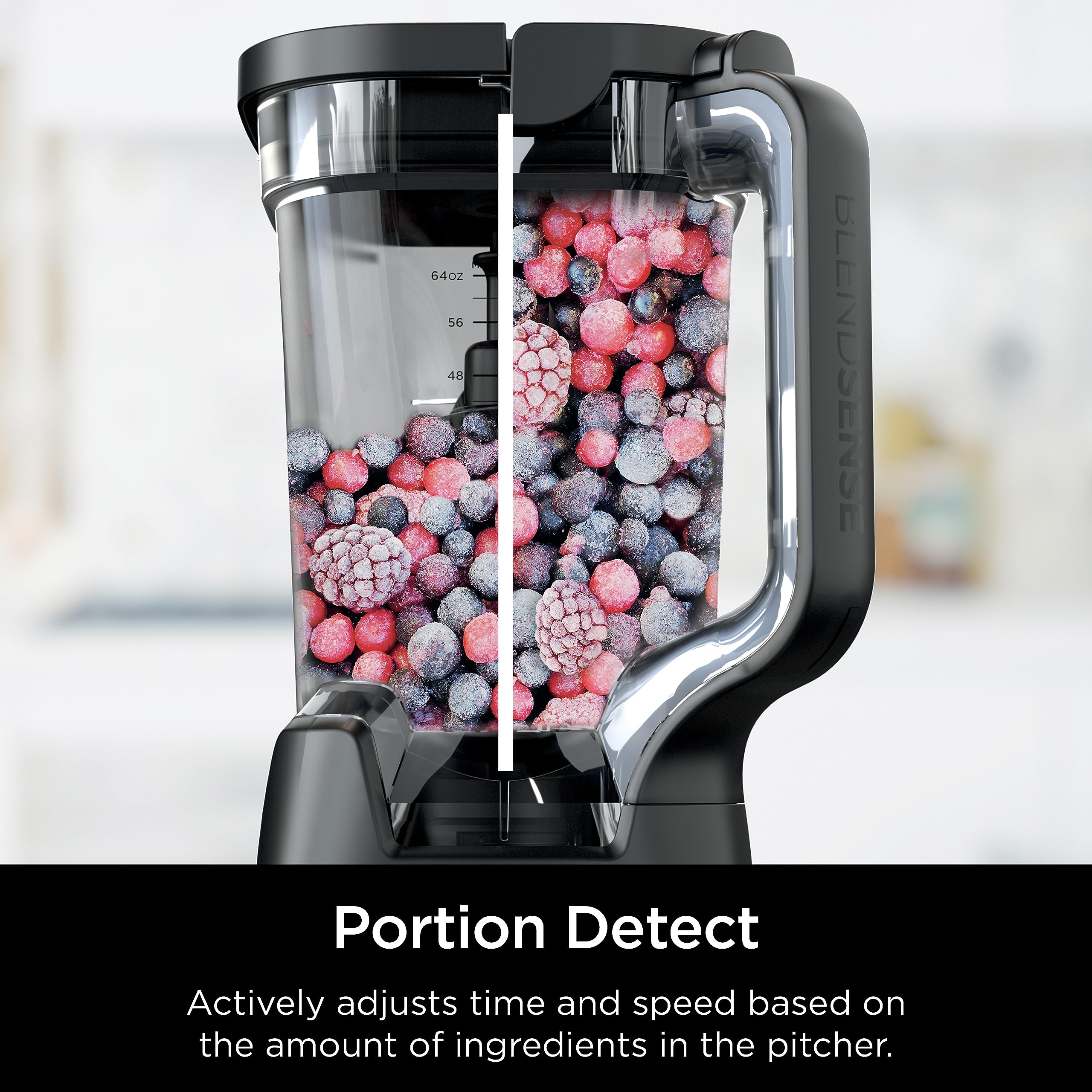 Ninja Detect Power Blender Pro with Personal Single-Serve Cups - 1800W High-Speed Blender for Smoothies, Shakes, Food Prep & More | BlendSense Technology | 72oz Pitcher + (2) 24oz To-Go Cups | Compact Countertop Design | Perfect for Kitchens, Offices & Healthy Lifestyles (Black, Model TB301)