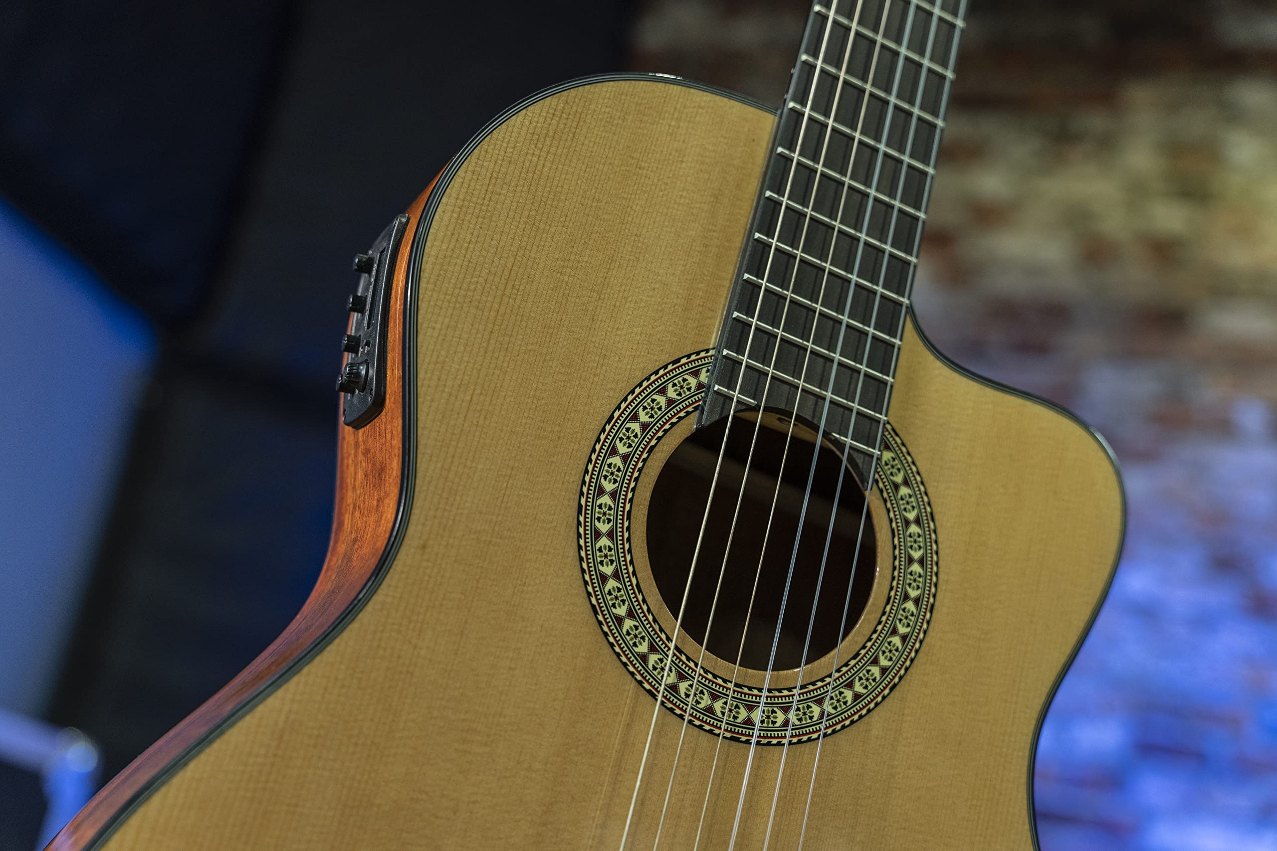 Peavey Delta Woods CNS-CE Classical Acoustic Electric Nylon String Guitar with Built-in Electronics - Perfect for Performances, Recording & Practice