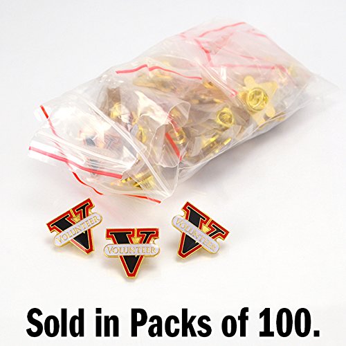 100pcs Volunteer & Employee Lapel Pins - Recognition Awards for Events