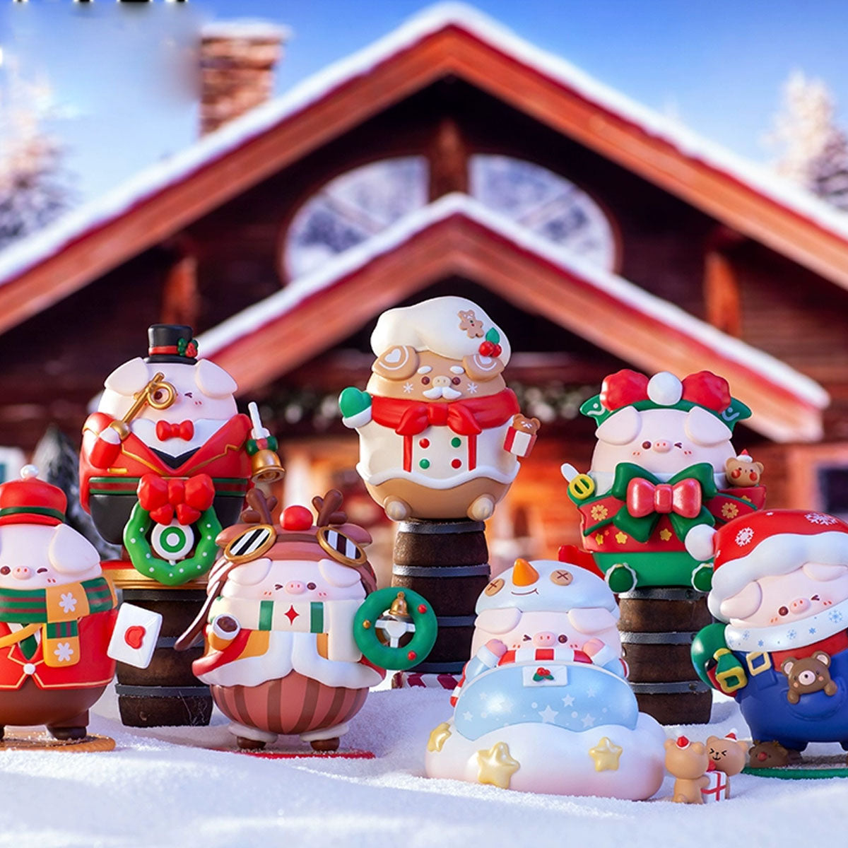 PIKO PIG Happy Christmas Company Series Confirmed Box - Collectible Holiday Gift for Christmas Decorations & Festive Home Display