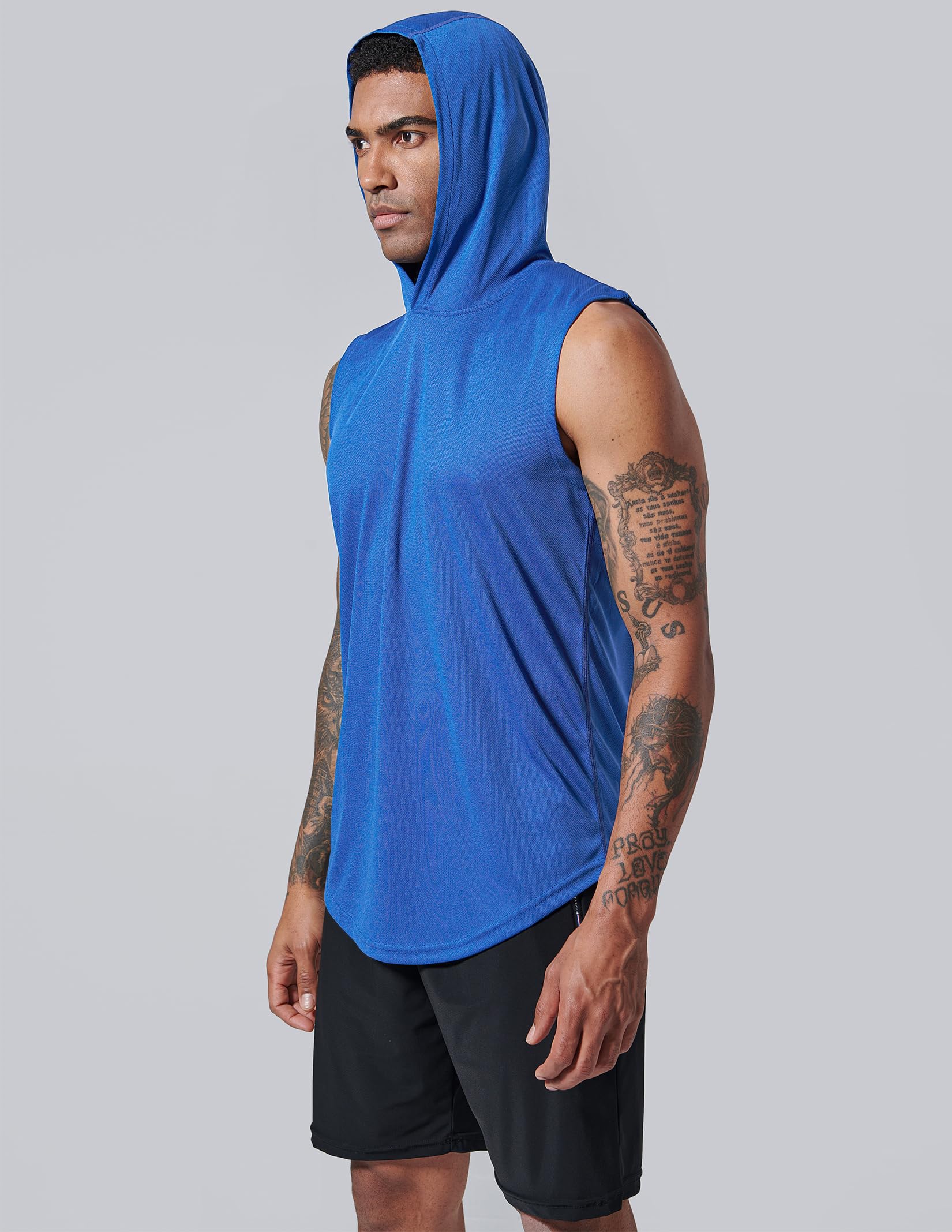 Liberty Imports 3-Pack Men's Sleeveless Gym Hoodies - Breathable Workout Shirts & Muscle Tank Tops for Athletic Training, Running & Gym Wear