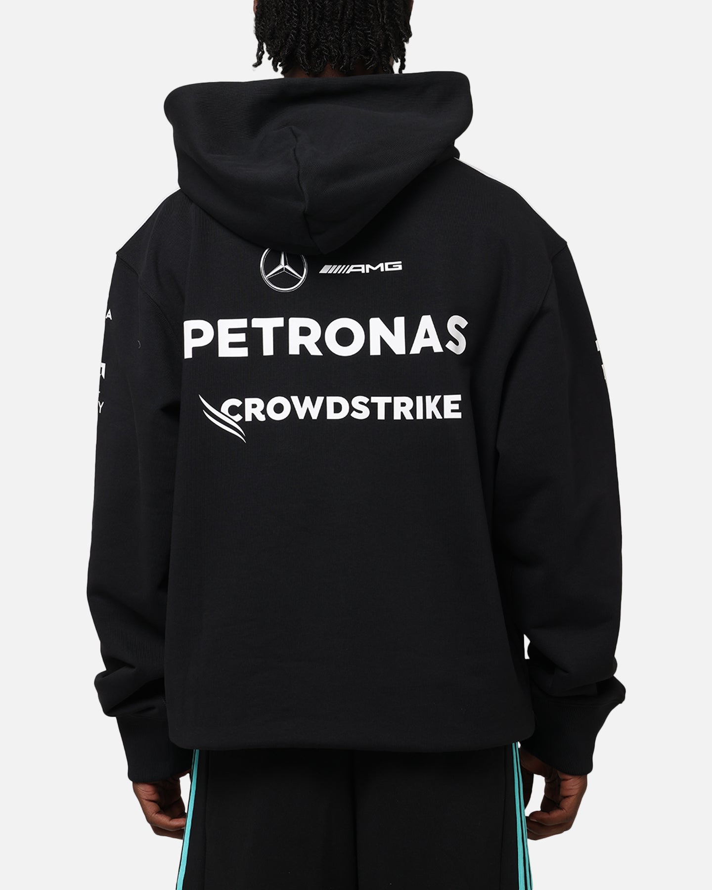 Adidas x Mercedes AMG PETRONAS F1 2025 Team Hoodie - Black & White Pullover for Men & Women - Perfect for Racing Fans, Streetwear & Casual Outfits