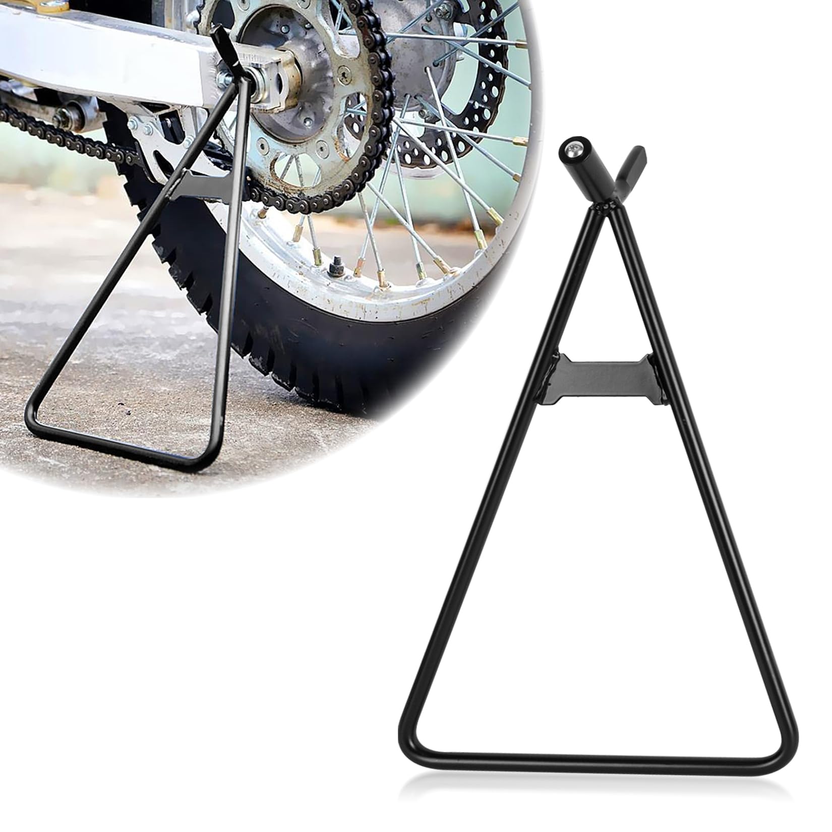 PSLER Universal Motorcycle Kickstand Holder - Heavy Duty Dirt Bike Side Stand for 80-500cc Dirt Bikes, Supermoto, Motocross & Enduro (Black) | Perfect for Off-Road Riding, Trail Adventures & Motocross Racing