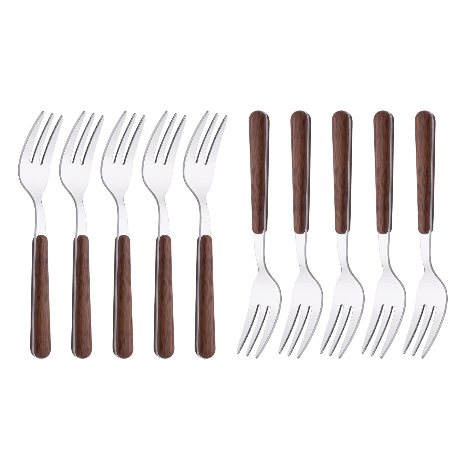 10-Piece Stainless Steel Appetizer Forks Set - 5.7