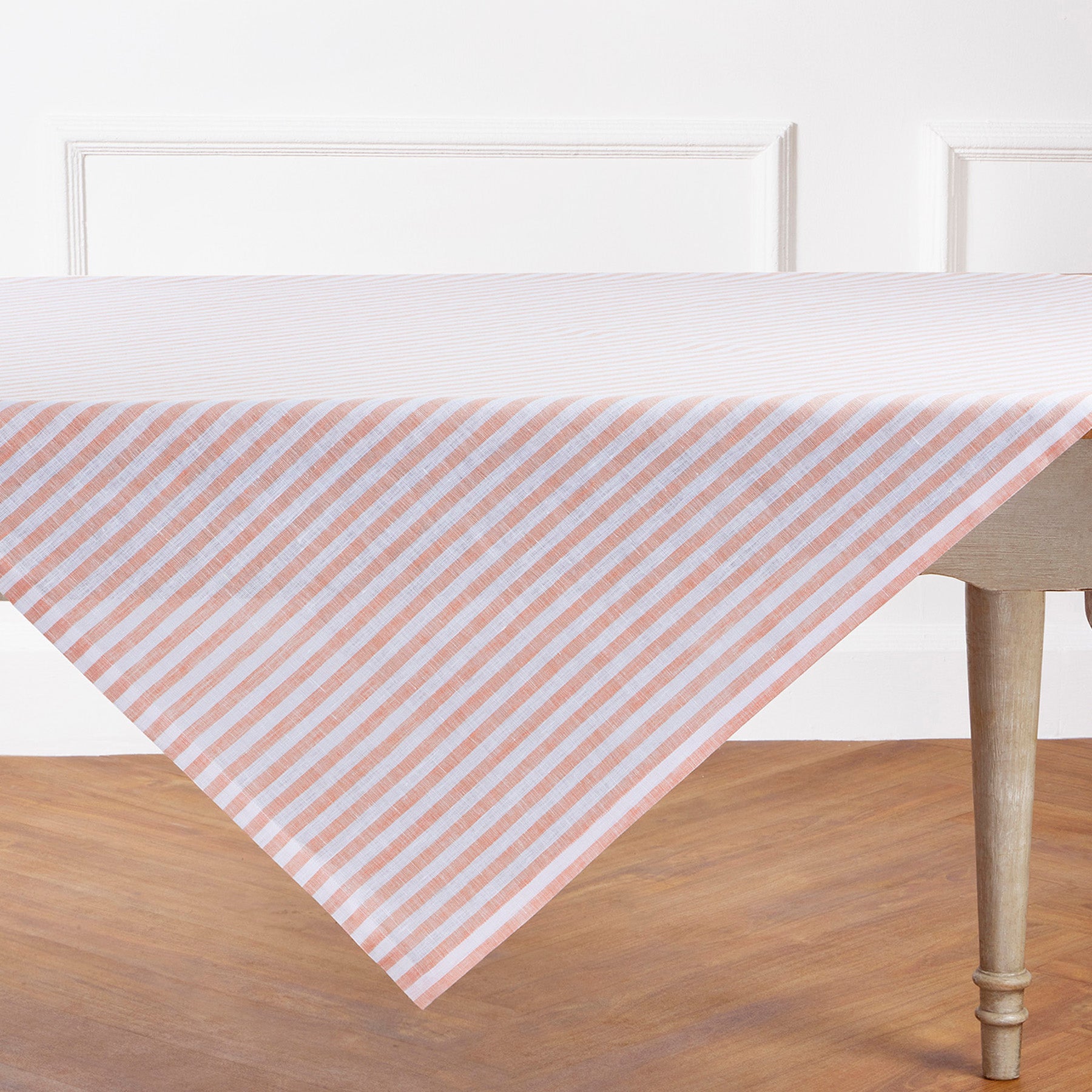 Amalfi Stripe Table Throw - Elegant Cotton Table Runner for Dining Room, Kitchen & Holiday Decor - Perfect for Weddings, Parties & Home Styling
