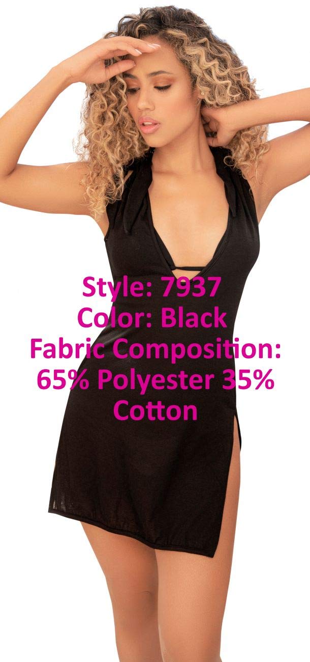 7937 Black Cover Up Dress - Stylish Beachwear for Women, Perfect for Poolside, Vacations & Summer Outings