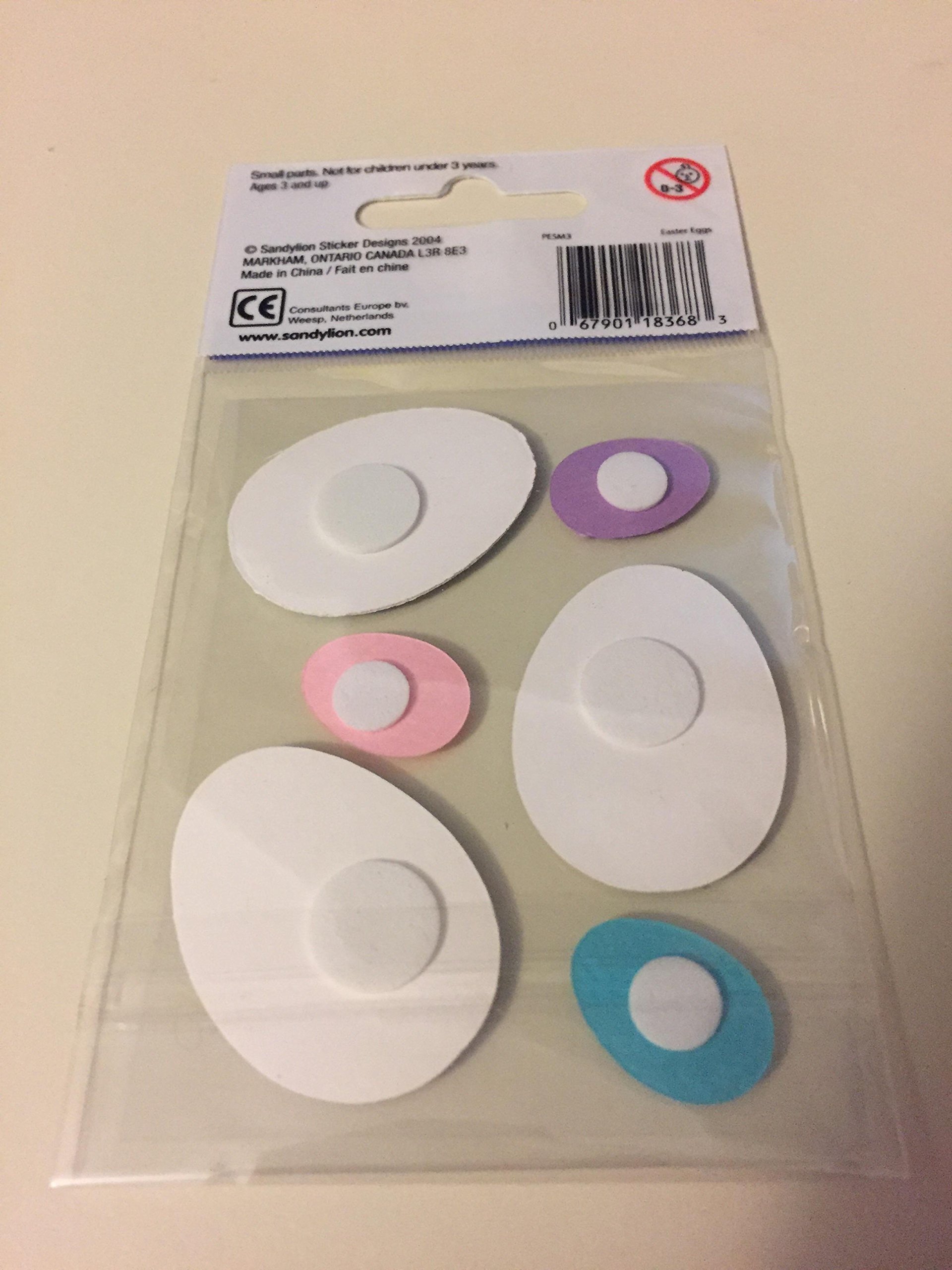 Sandylion Essentials Easter Egg Stickers - Fun DIY Decals for Scrapbooking, Cards & Party Decorations