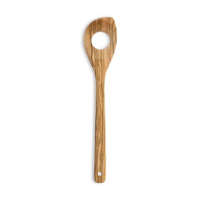 Fantes Cousin Gia's Italian Olivewood Risotto Spoon - 12 Inch Handcrafted Wooden Spoon for Cooking, Serving & Stirring - Perfect for Risotto, Pasta, Soups & Sauces