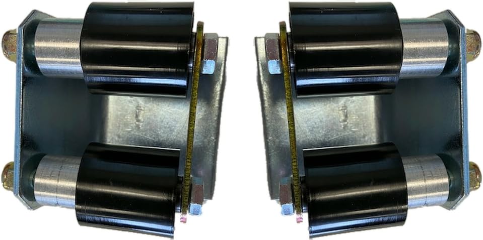 Peterbilt 379 Lower Roller Bracket Kit with Heavy-Duty Rollers & Hardware Set - Pair - Perfect for Semi-Truck Suspension Repair & Maintenance