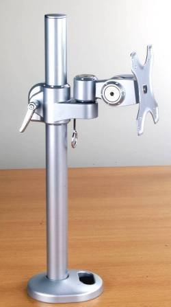 Adjustable LCD Desk Pole Stand with Grommet Mount - Height, Tilt & Swivel Rotation for Optimal Viewing - Perfect for Home Office, Gaming & Workspace Setup