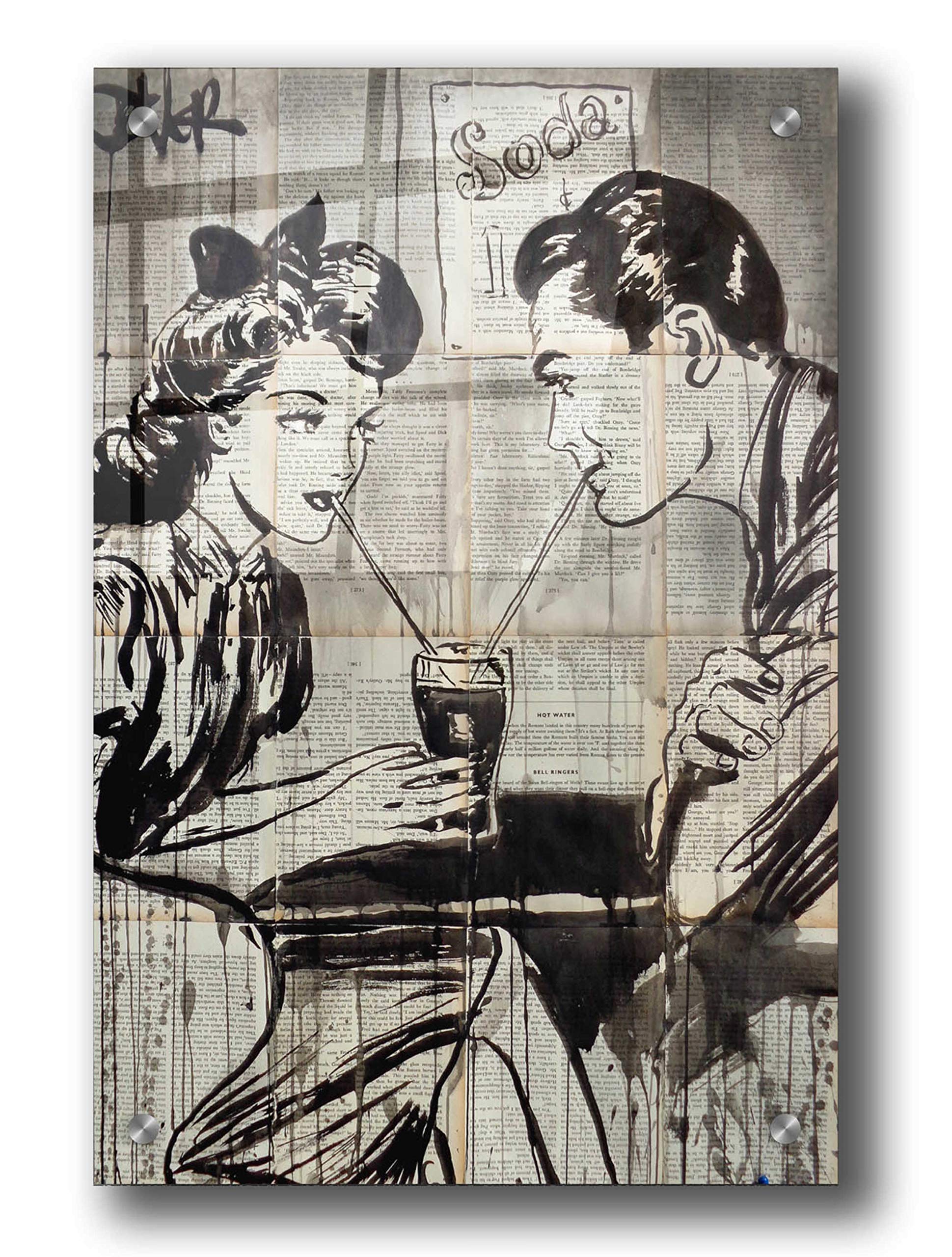 Epic 'Soda' Acrylic Glass Wall Art Print by Loui Jover - 24x36 Inches Modern Home Decor for Living Room, Bedroom & Office
