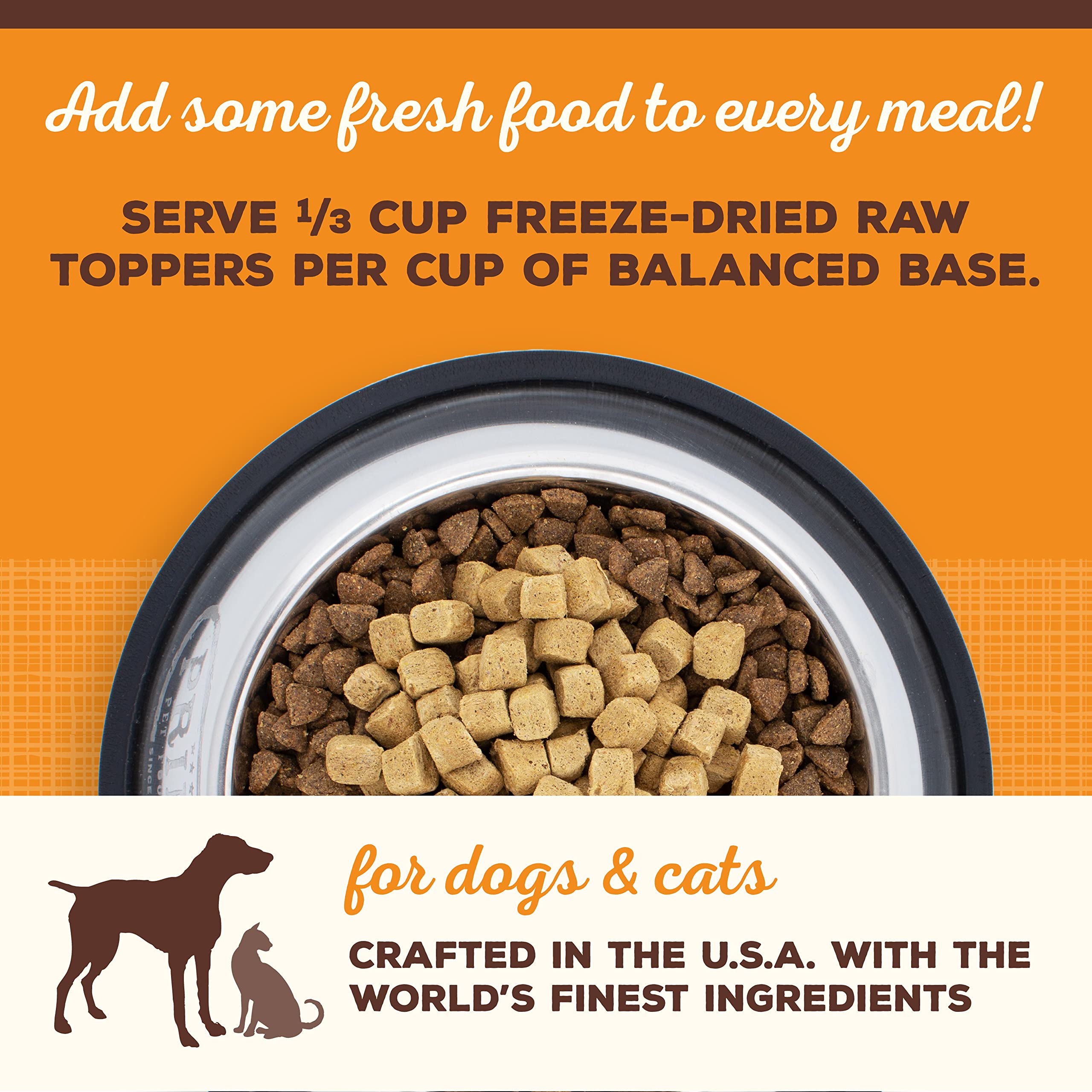 **Primal Freeze-Dried Raw Dog & Cat Food Toppers - Grain-Free, Probiotic-Enriched Meal Mixers for Dogs & Cats - Beef Flavor (18 oz) - Perfect for Training, Digestive Health & Picky Eaters**