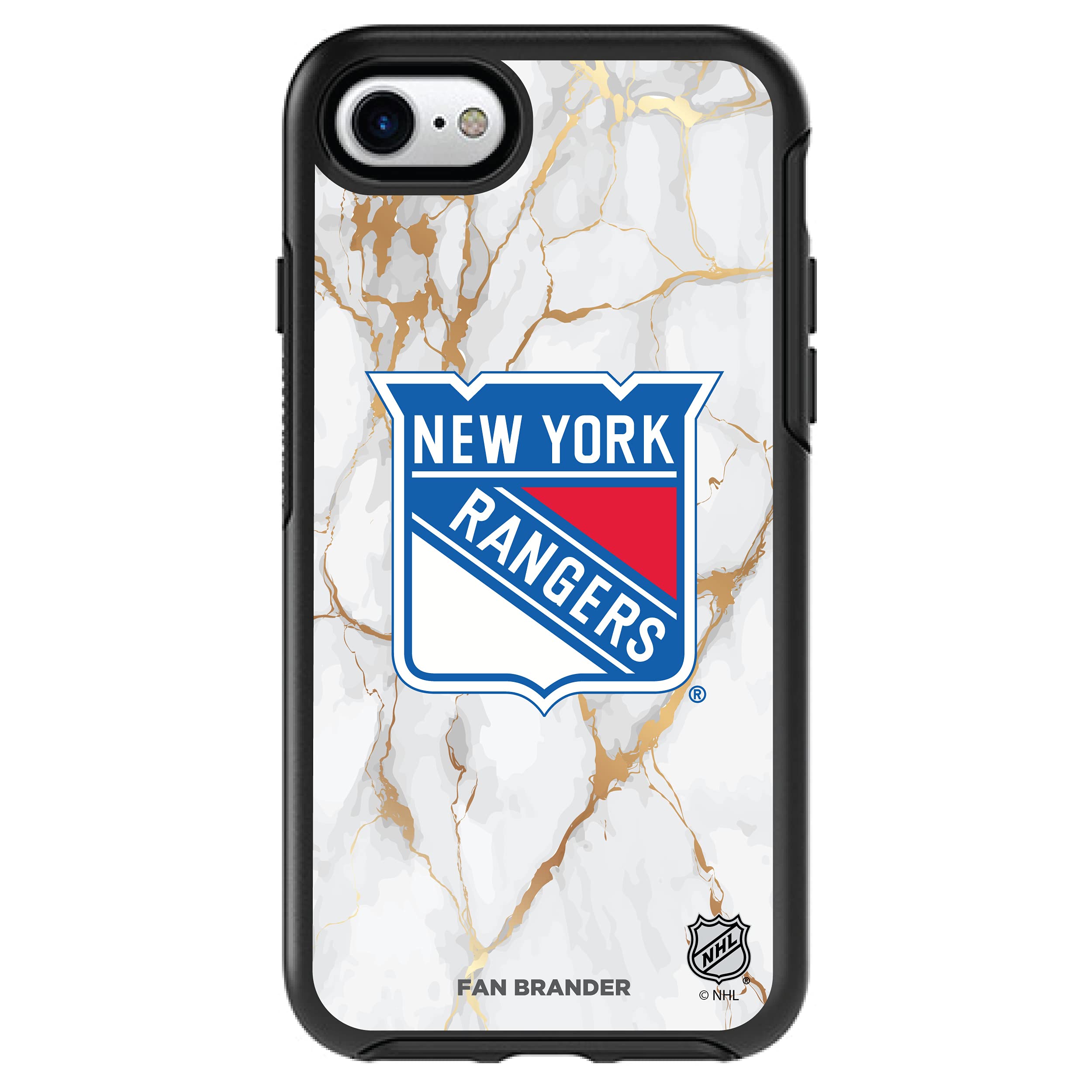 NHL OtterBox Symmetry iPhone Case - White Marble Design for Sports Fans