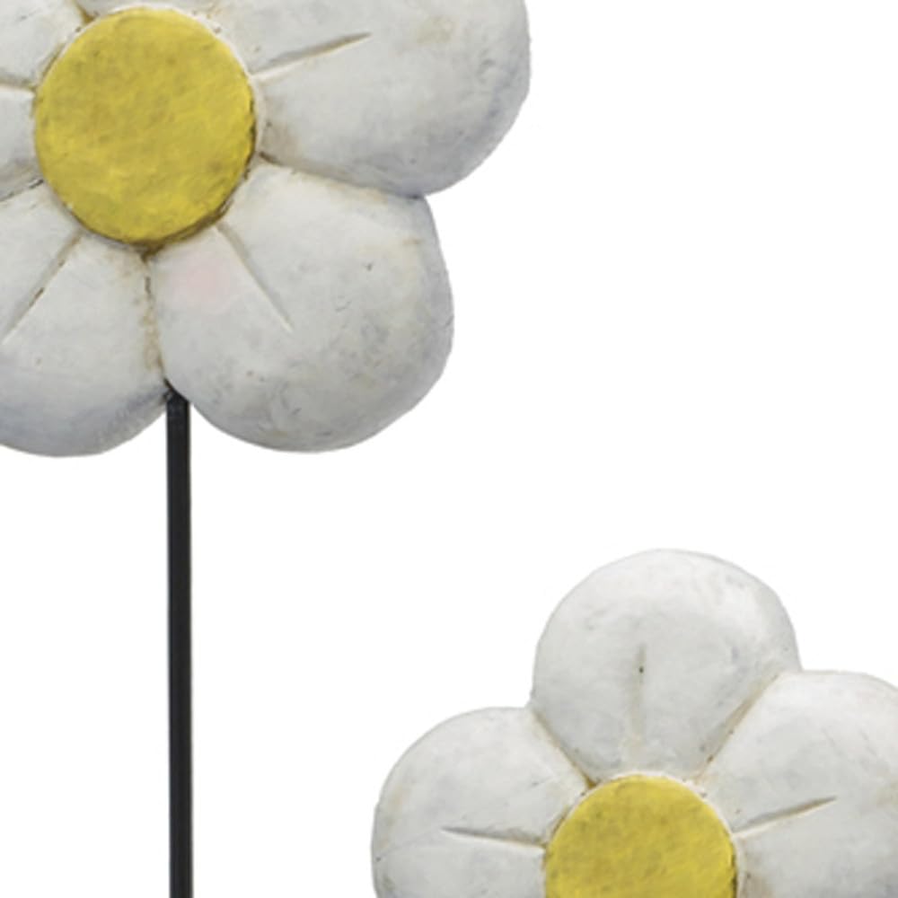 Modern Day Accents 7815 Margarita Tall Painted White Daisy on Stand - 33