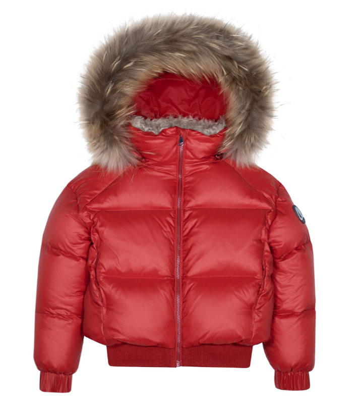 ELLABEE Girls' Shearling Collar Bomber Jacket with Faux Fur Trim - Warm Winter Coat for Teens (Ages 2-16 Years) - Perfect for School, Outdoor Activities & Cold Weather Fashion